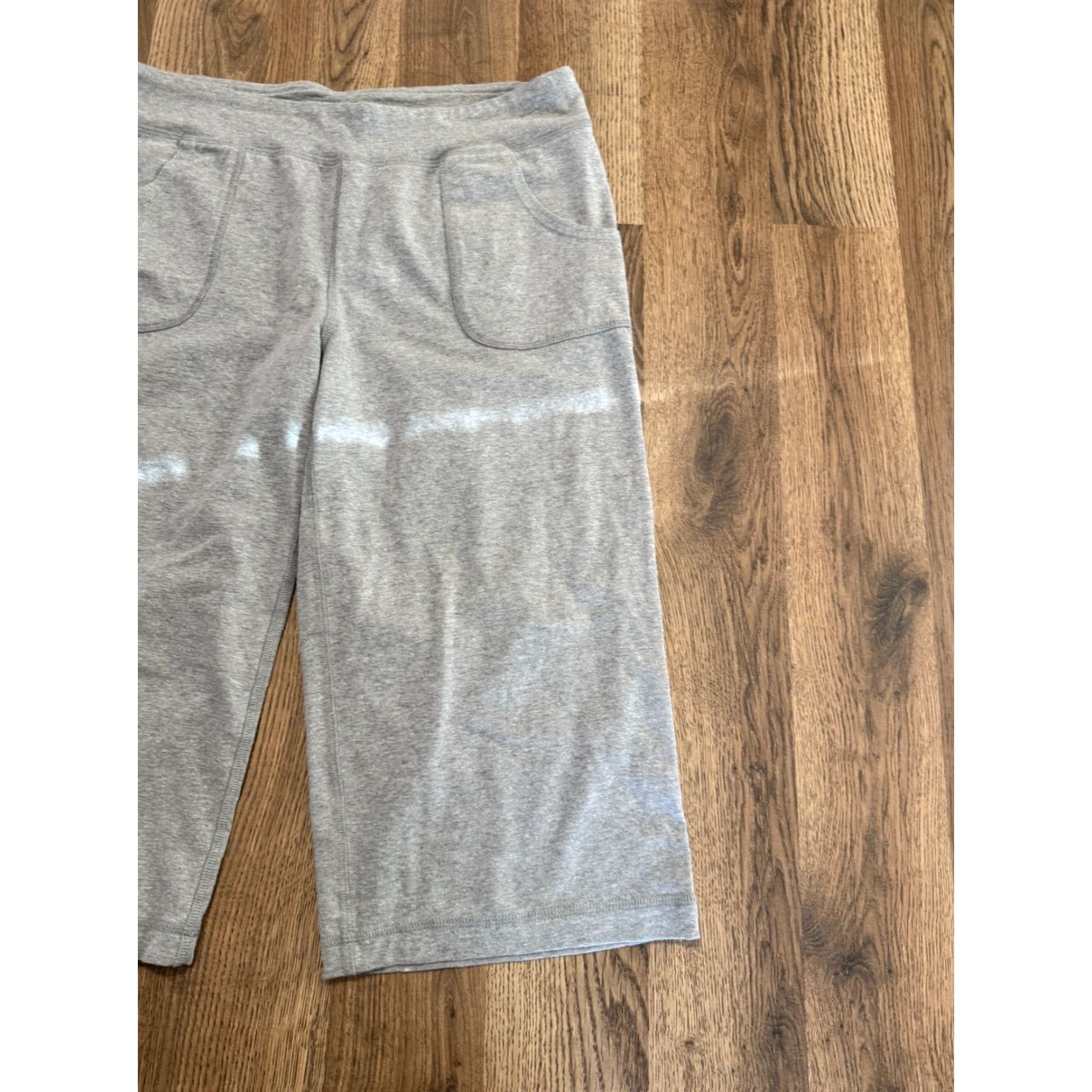 Vintage Mix & Co. Pants Capris, Women's Size Medium, Gray, Pull On, Casual, Flat Front, Regular Rise, Machine Washable, Fall Spring Summer, Women, Pants Size 32" / US 10 / IT 46 - 4 Thumbnail