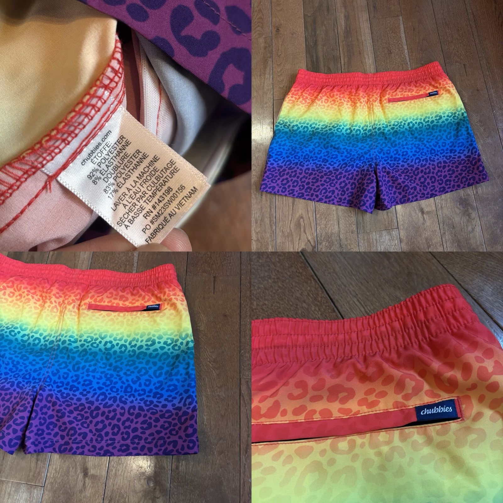 Chubbies Chubbies Mens Swim Trunks 4" Pride Rainbow Leopard Classic XL Size US 36 / EU 52 - 8 Thumbnail
