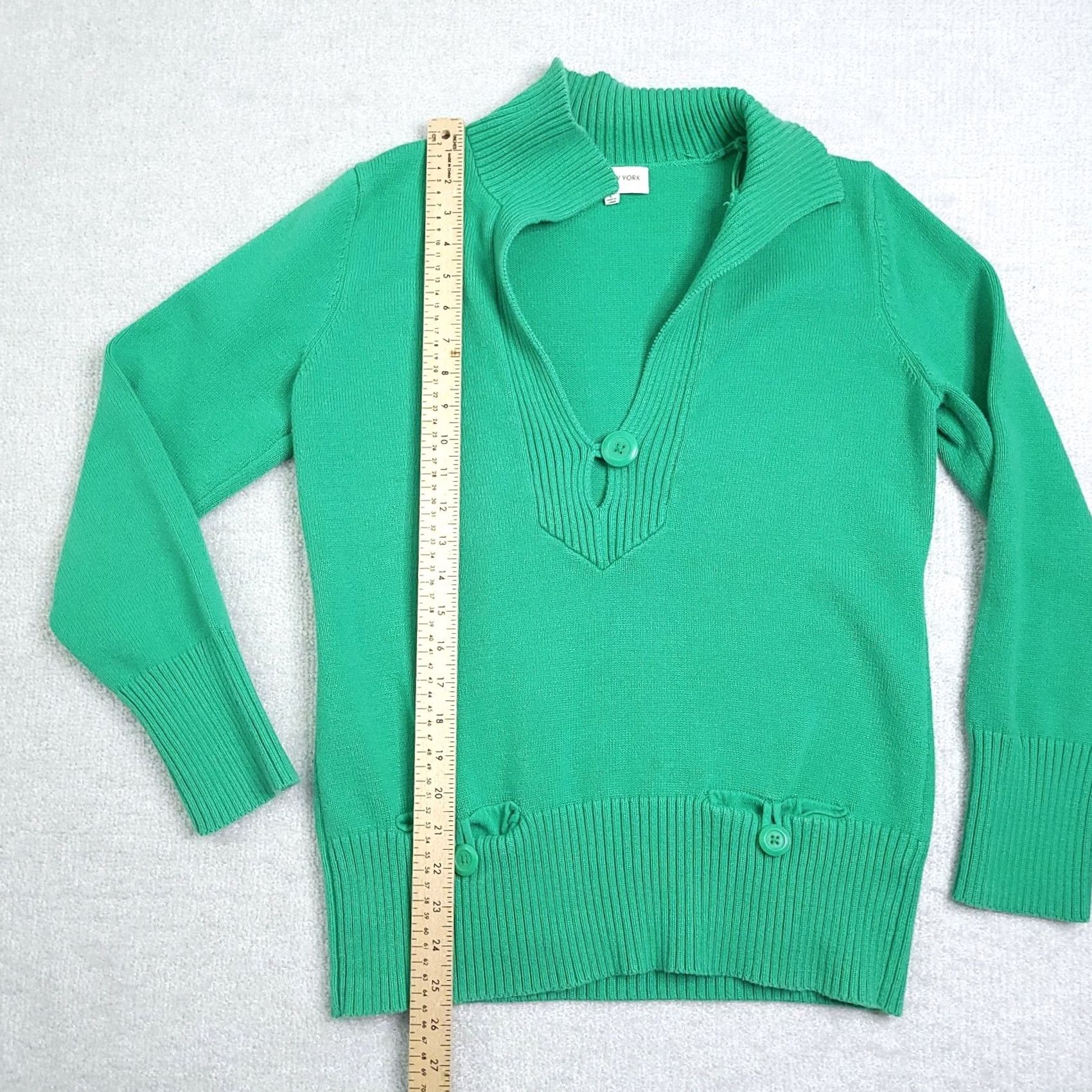 Jones New York VINTAGE Jones New York Sport Sweater Women's Large Green Pullover Button Size L / US 10 / IT 46 - 5 Thumbnail