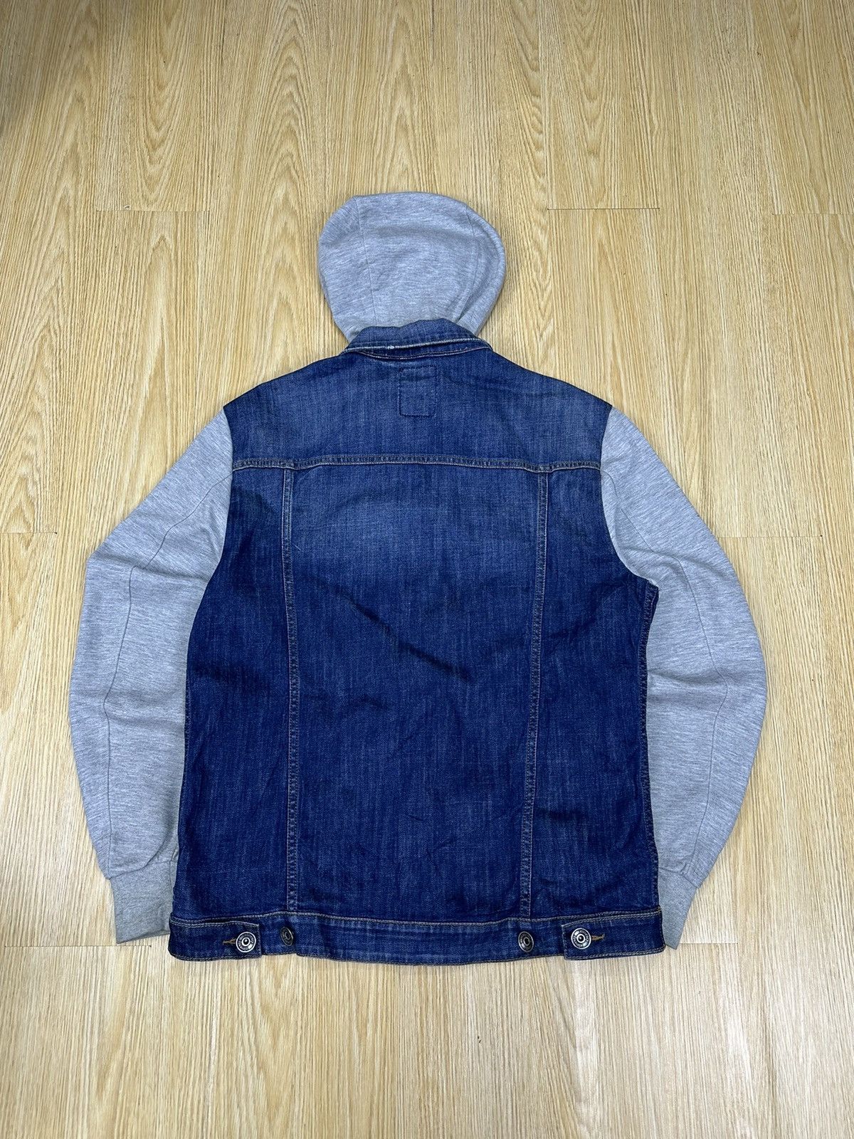 Eleventy Eleventy Denim Hoodie Made In Italy Jacket Z210 Size US L / EU 52-54 / 3 - 4 Thumbnail