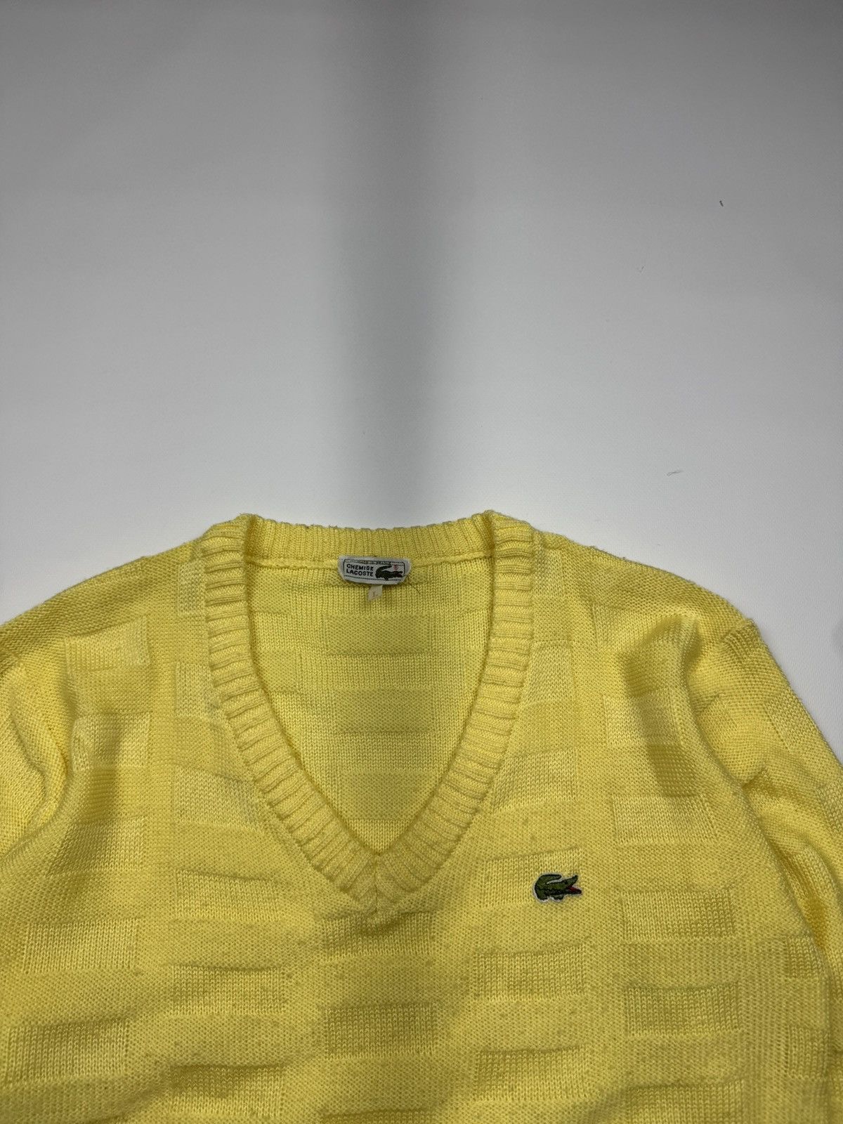 Lacoste Vintage 90s Lacoste V-neck Woman's Sweater Size L / US 10 / IT 46 - 2 Thumbnail