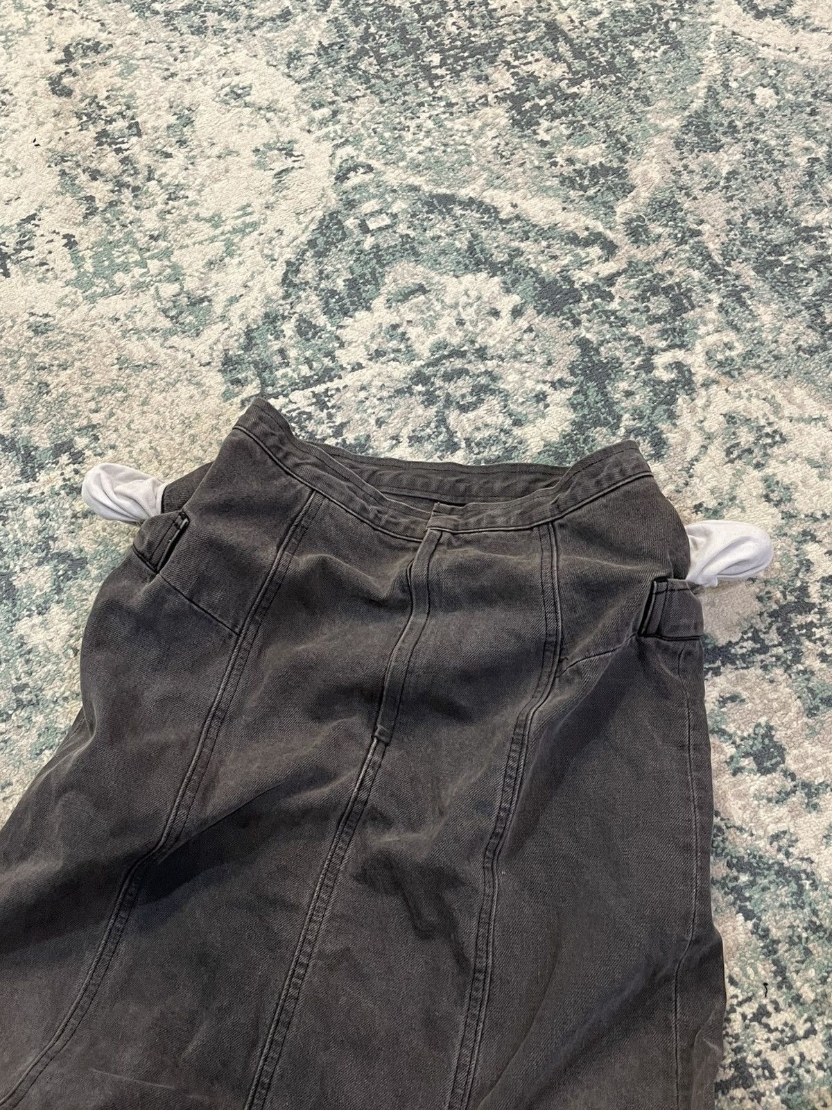 Comme des Garcons SS02 Comme des Garcons Black Denim Double Pocket Skirt Size 24" / US 00 / IT 34 - 10 Thumbnail