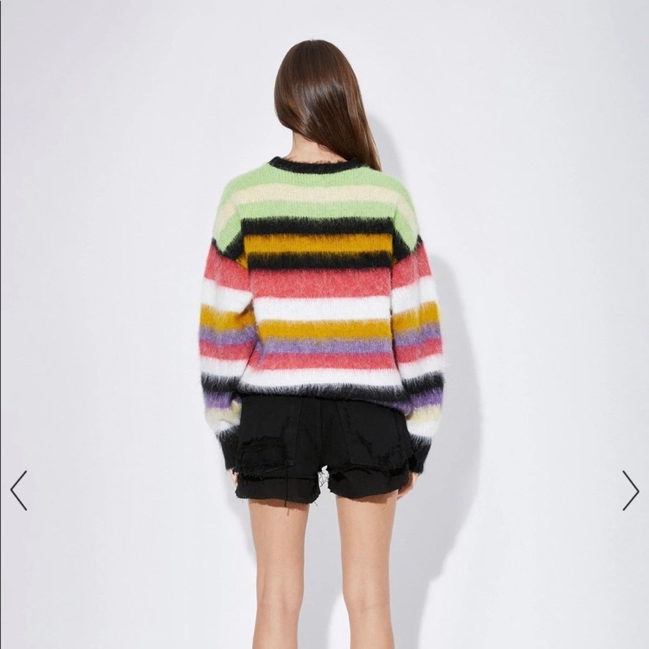 Rta RTA stripped sweater wool alpaca black red green size M S1 Size M / US 6-8 / IT 42-44 - 3 Thumbnail