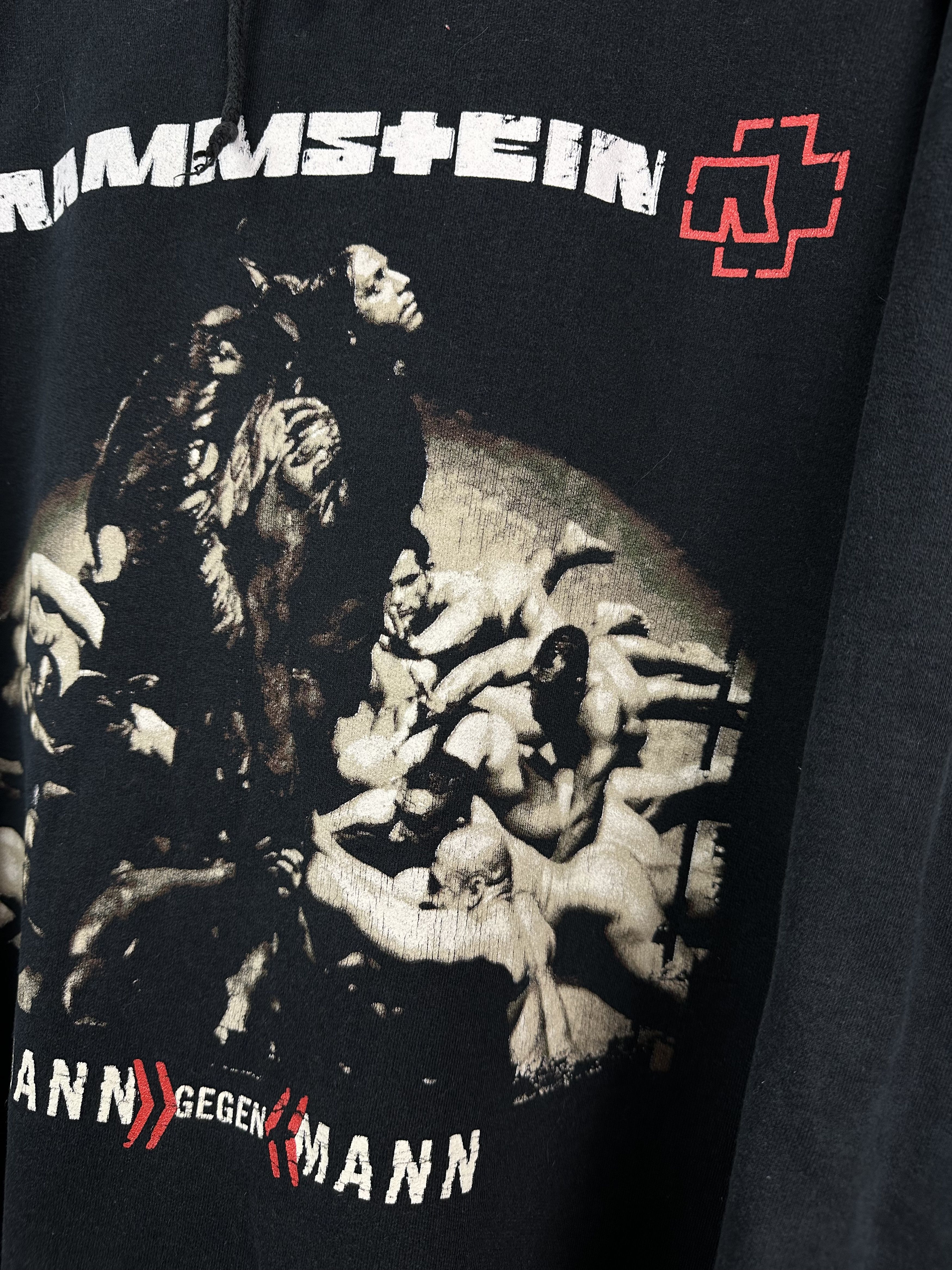 Band Tees × Vintage Vintage 2005 Rammstein Mann Gegen Rosenrot Hoodie Rare Size US M / EU 48-50 / 2 - 5 Thumbnail