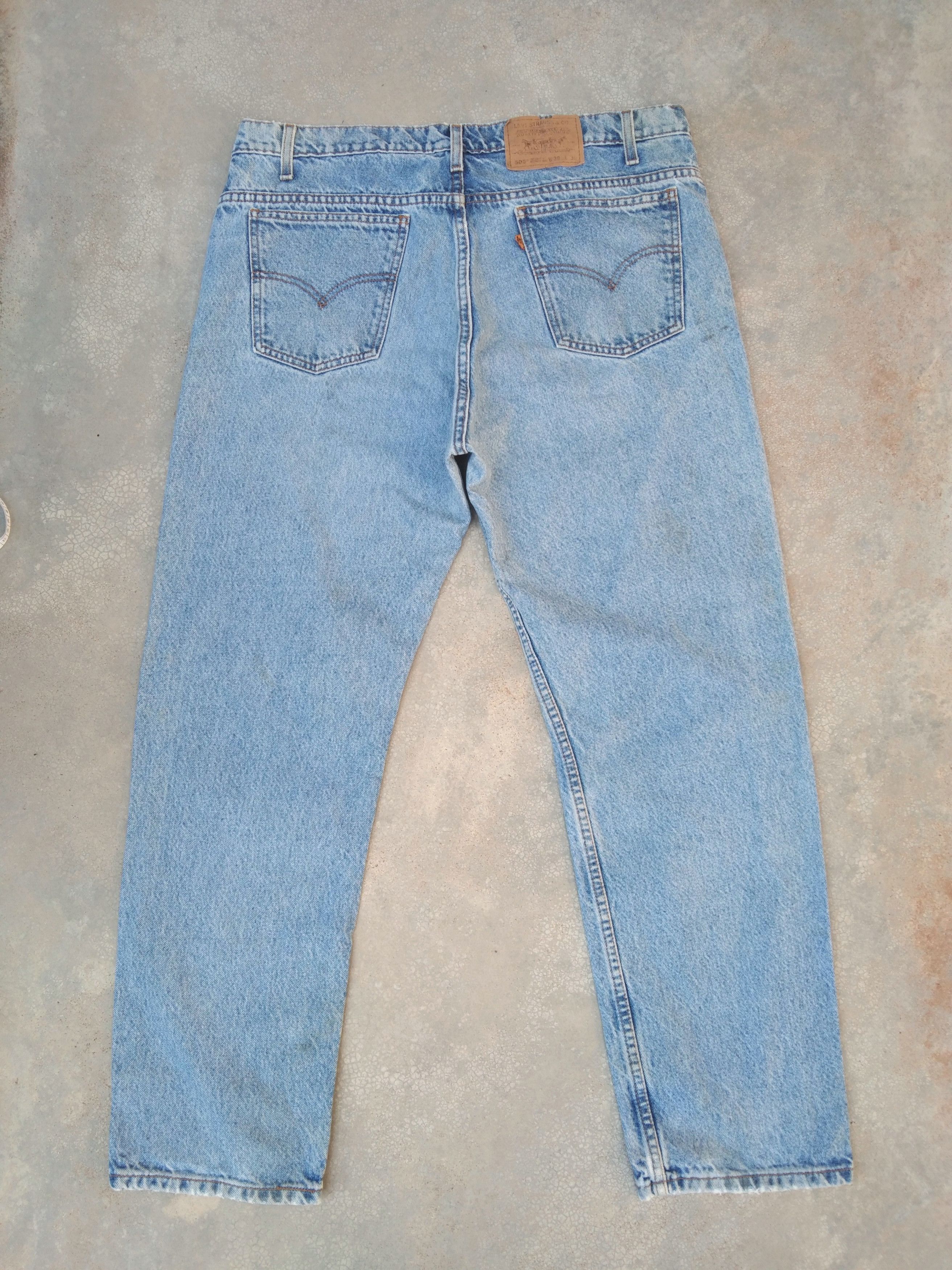 Levi's Vintage Levi's Jeans 505 Orange Tab Distressed 38x30 Size US 38 / EU 54 - 2 Thumbnail