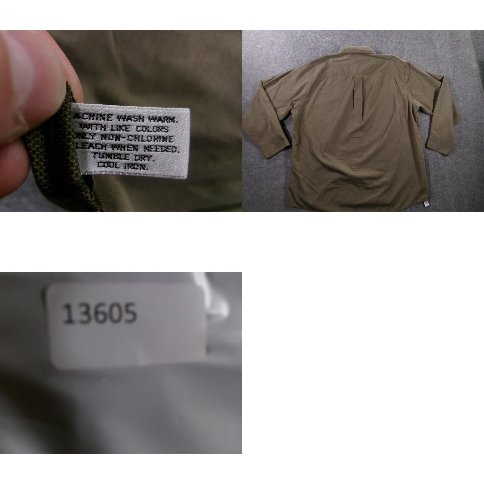 Van Heusen Van Heusen Mens Shirt 17.5 Olive Green Pique Office Casual Classic Button Up Size US XXL / EU 58 / 5 - 8 Thumbnail