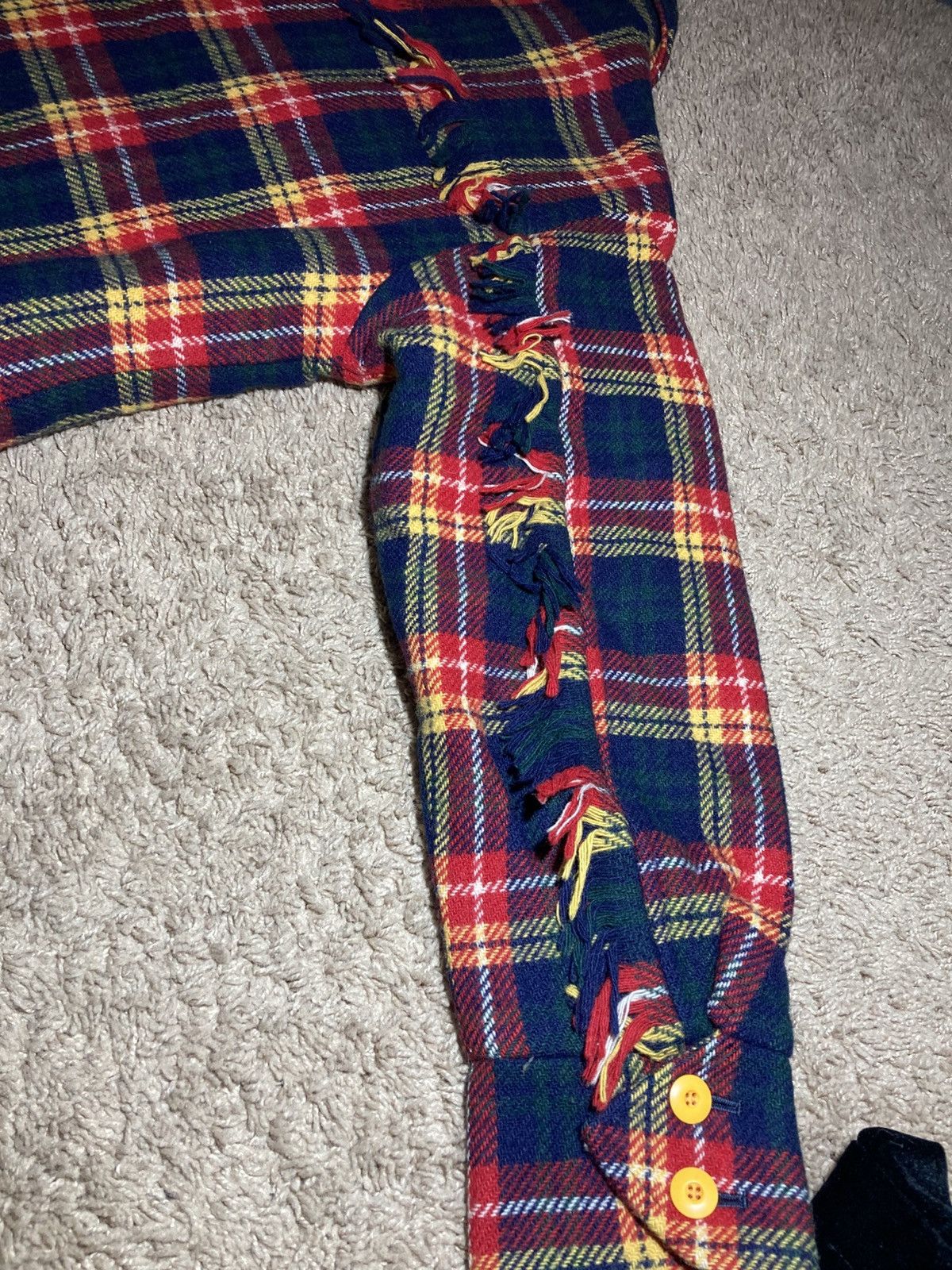 Bape 1998 Bape Check Fringe Western Jacket Fleece Plaid Tassel OG Size US XS / EU 42 / 0 - 10 Thumbnail