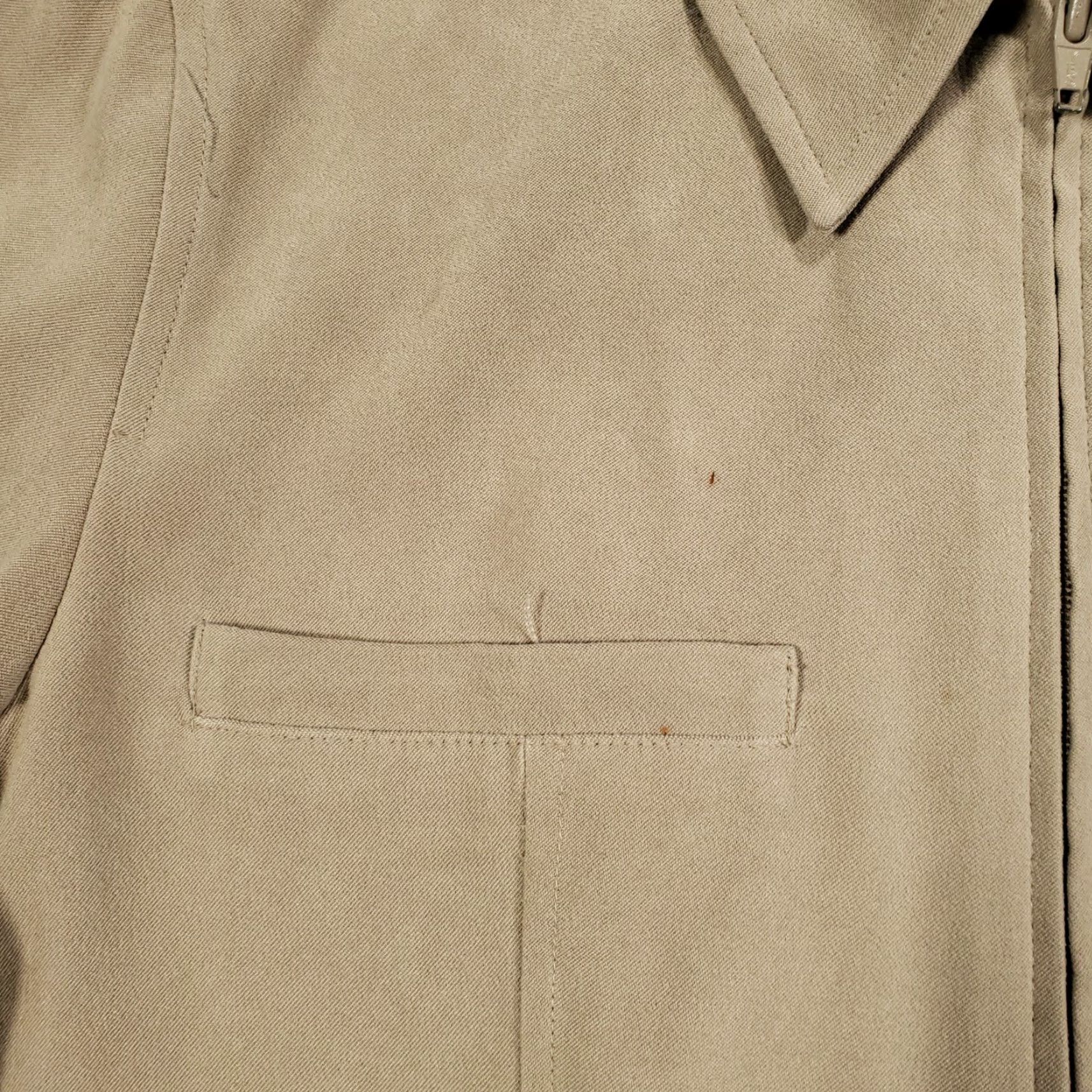 Express Express Jacket Womens 7/8 Khaki Full Zip Stretch Collared Long Sleeve Faux Suede Beige XS-XL Solid Zipper Casual Size M / US 6-8 / IT 42-44 - 4 Thumbnail