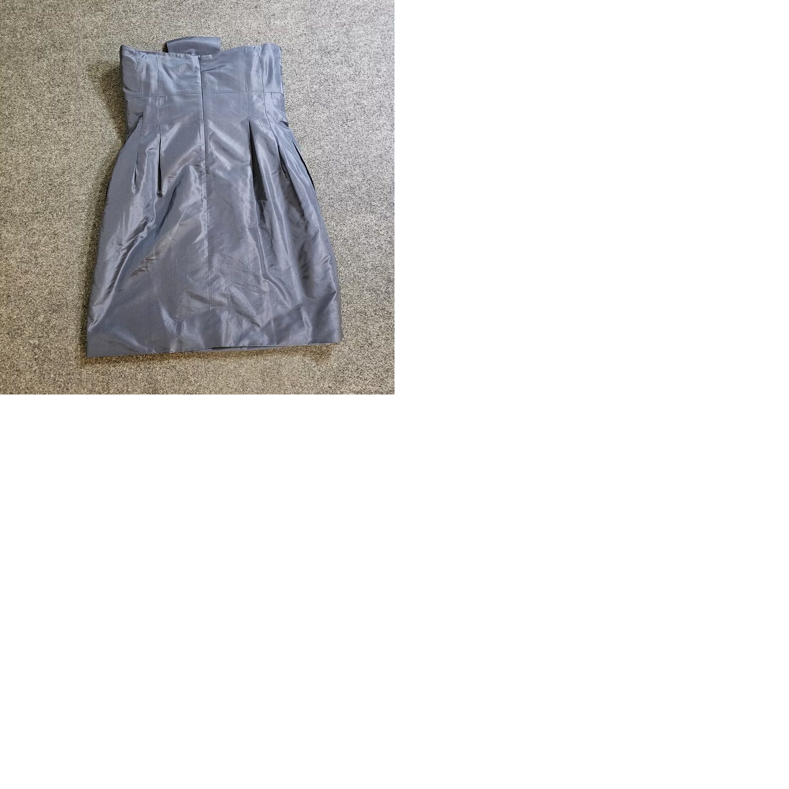 J.Crew J.CREW Dress Women 12 Gray Silk Satin Strapless Bow Short Cocktail Formal Wedding Party Costume Size 34" / US 12 / IT 48 - 9 Thumbnail