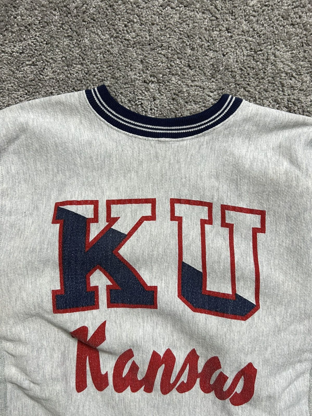 Champion Vintage 80s Reverse Weave Champion Sweatshirt Kansas Jayhawk Size US L / EU 52-54 / 3 - 2 Thumbnail