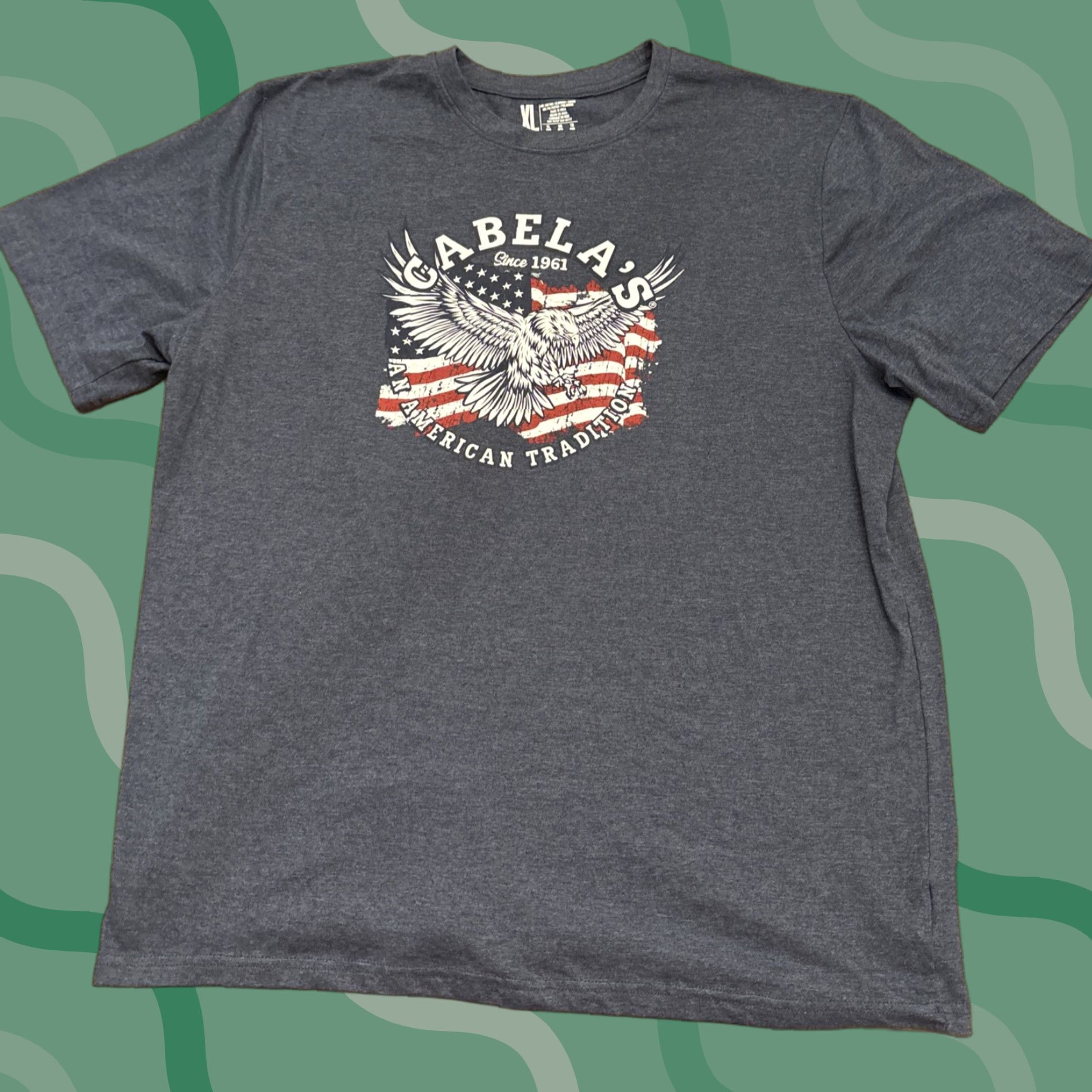 Vintage Cabela's An American Tradition Patriotic Blue T-Shirt Adult XL EUC Unisex Adults Regular Short Sleeve Crew Neck Cotton Blend Size US XL / EU 56 / 4 - 1 Thumbnail