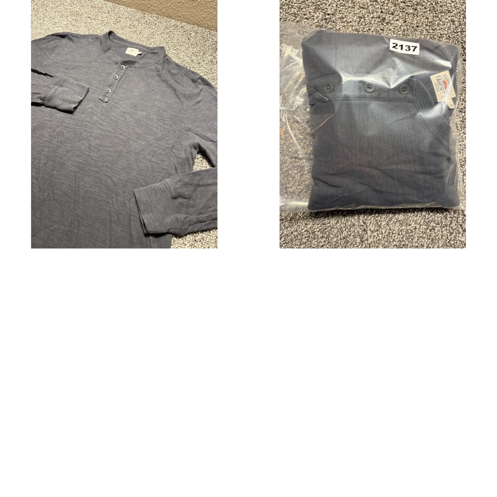 Faherty Faherty Henley Waffle Knit Thermal Shirt Mens Large Cotton Heather Gray Thick Shirt Mens Large Gray Thermal Henley Waffle Knit Faherty Size US L / EU 52-54 / 3 - 9 Thumbnail