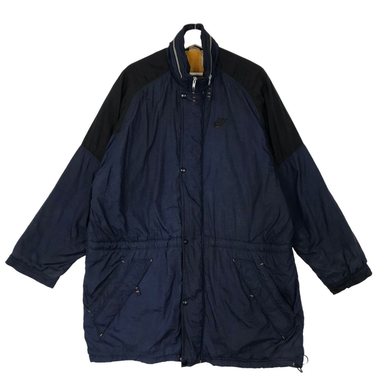Nike 💥 1990s NIKE BIG LOGO INSULATED LONG JACKET Size US M / EU 48-50 / 2 - 2 Thumbnail