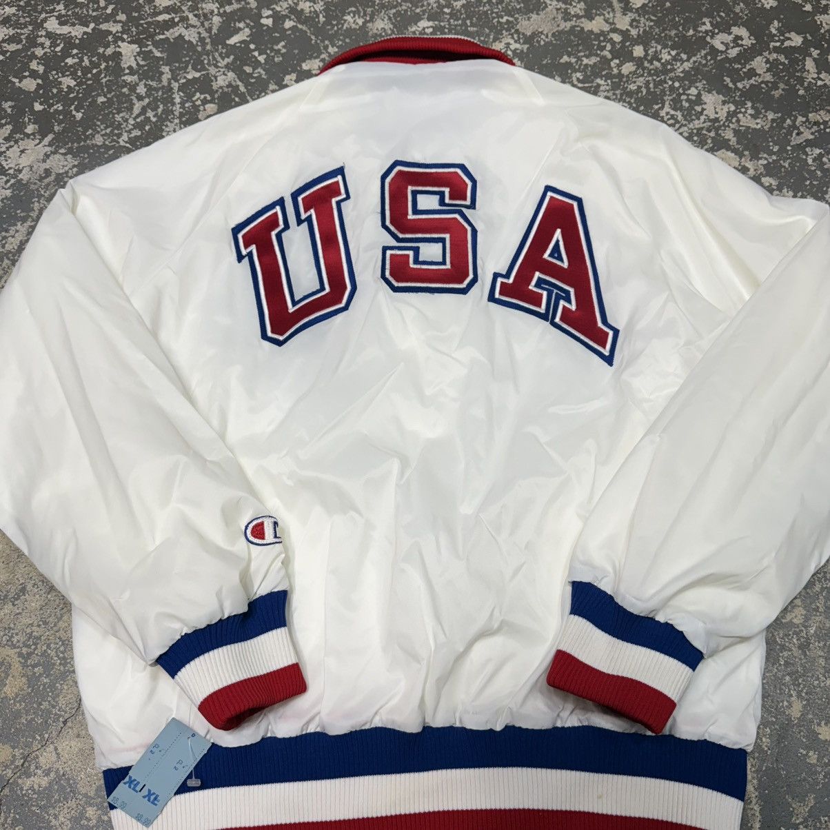 Champion Vintage Champion USA Wrestling Varsity Jacket USA White NWT Size US L / EU 52-54 / 3 - 13 Thumbnail