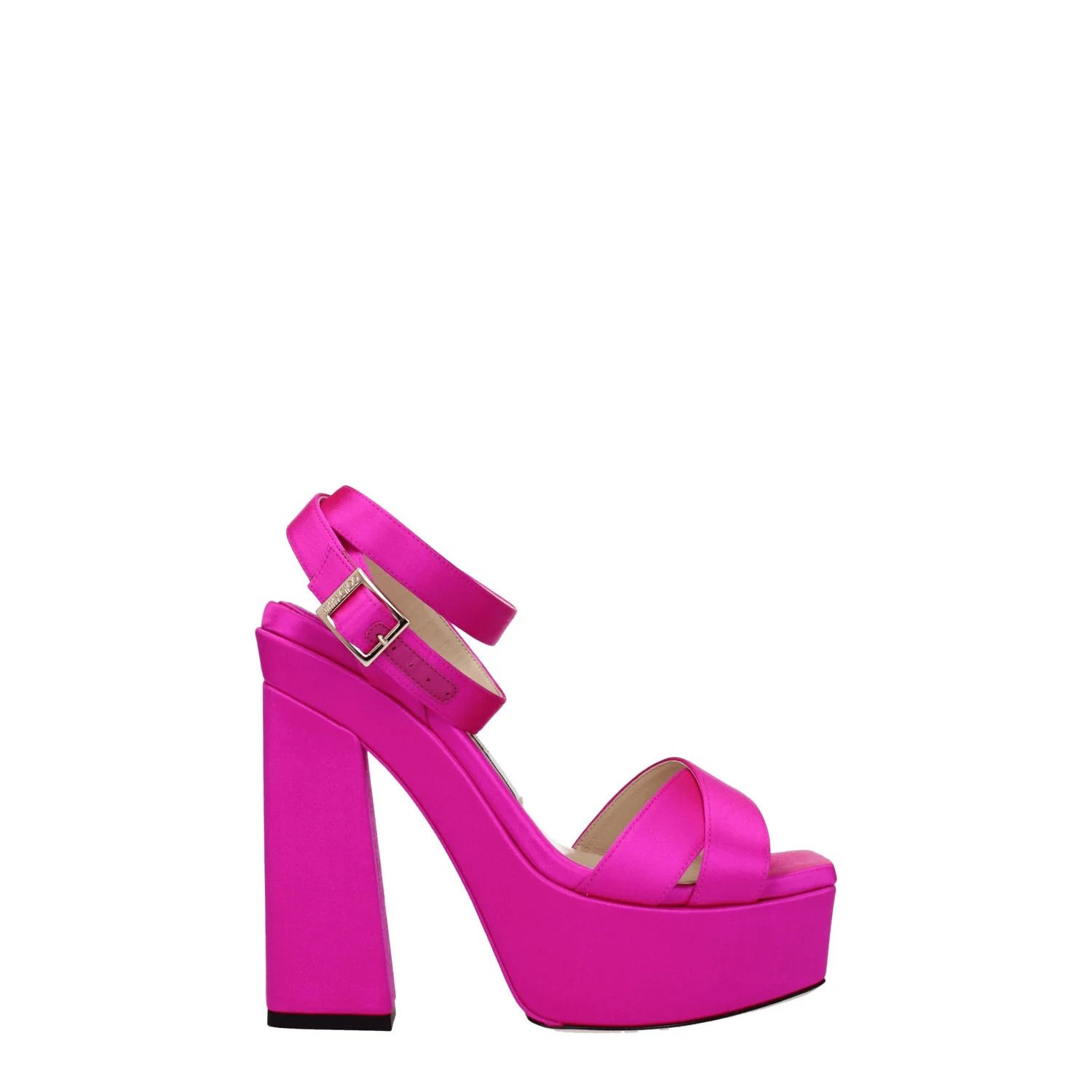 ob1o1e1124 Satin Sandals in Fuchsia
