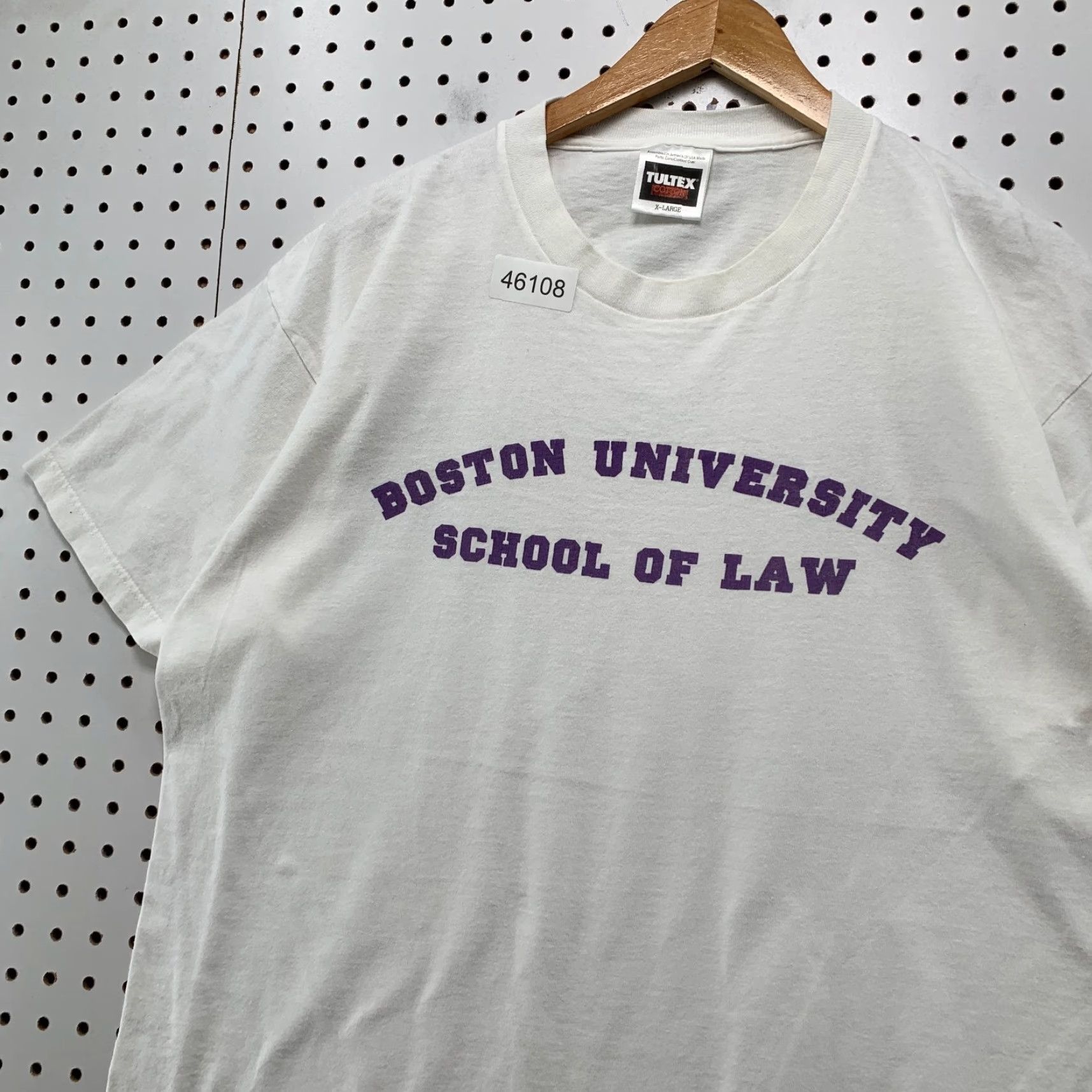 Tultex VINTAGE Boston University Shirt Mens XL White School Of Law Tultex Sui Generis Size US XL / EU 56 / 4 - 5 Thumbnail