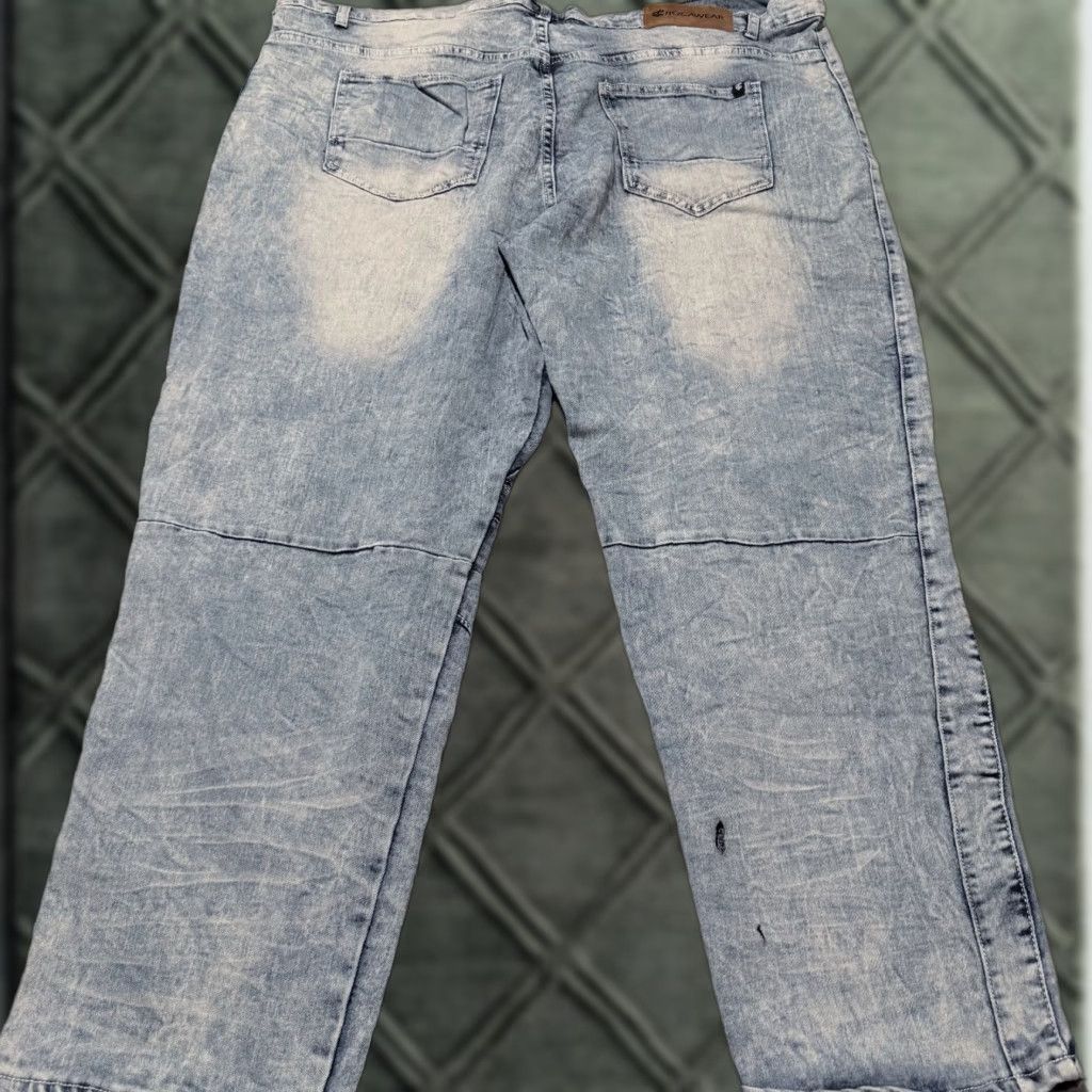 Rocawear Rocawear Slim Fit Jeans Men's Blue Denim Distressed Straight Biker Y2K - 46x32 Size US 30 / EU 46 - 1 Thumbnail