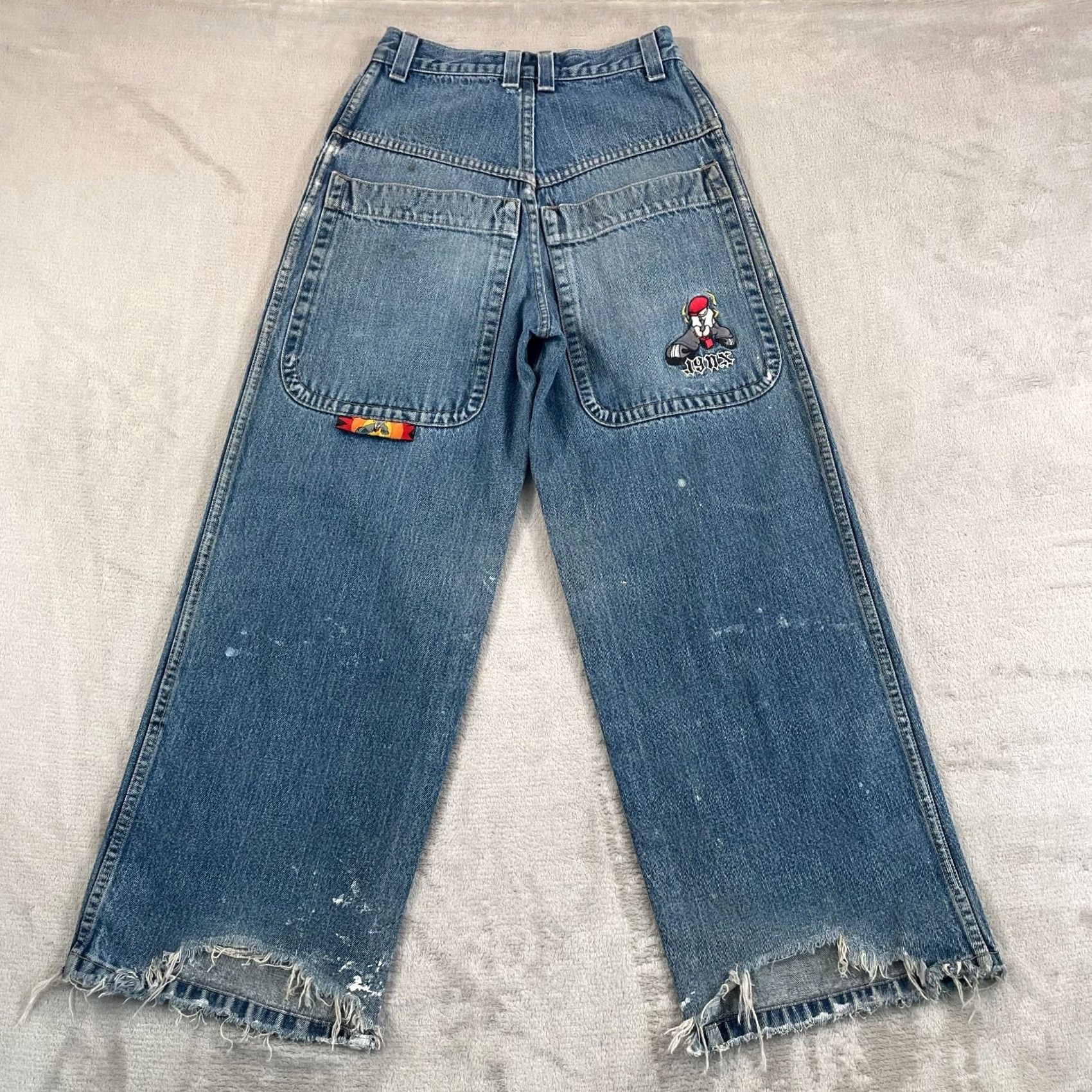 Denime VINTAGE Jynx Jeans Men 26x27 Wide Baggy Denim Blue 90s Jazz Casual Relaxed M Made USA Jeans Mens Size US 26 / EU 42 - 6 Thumbnail