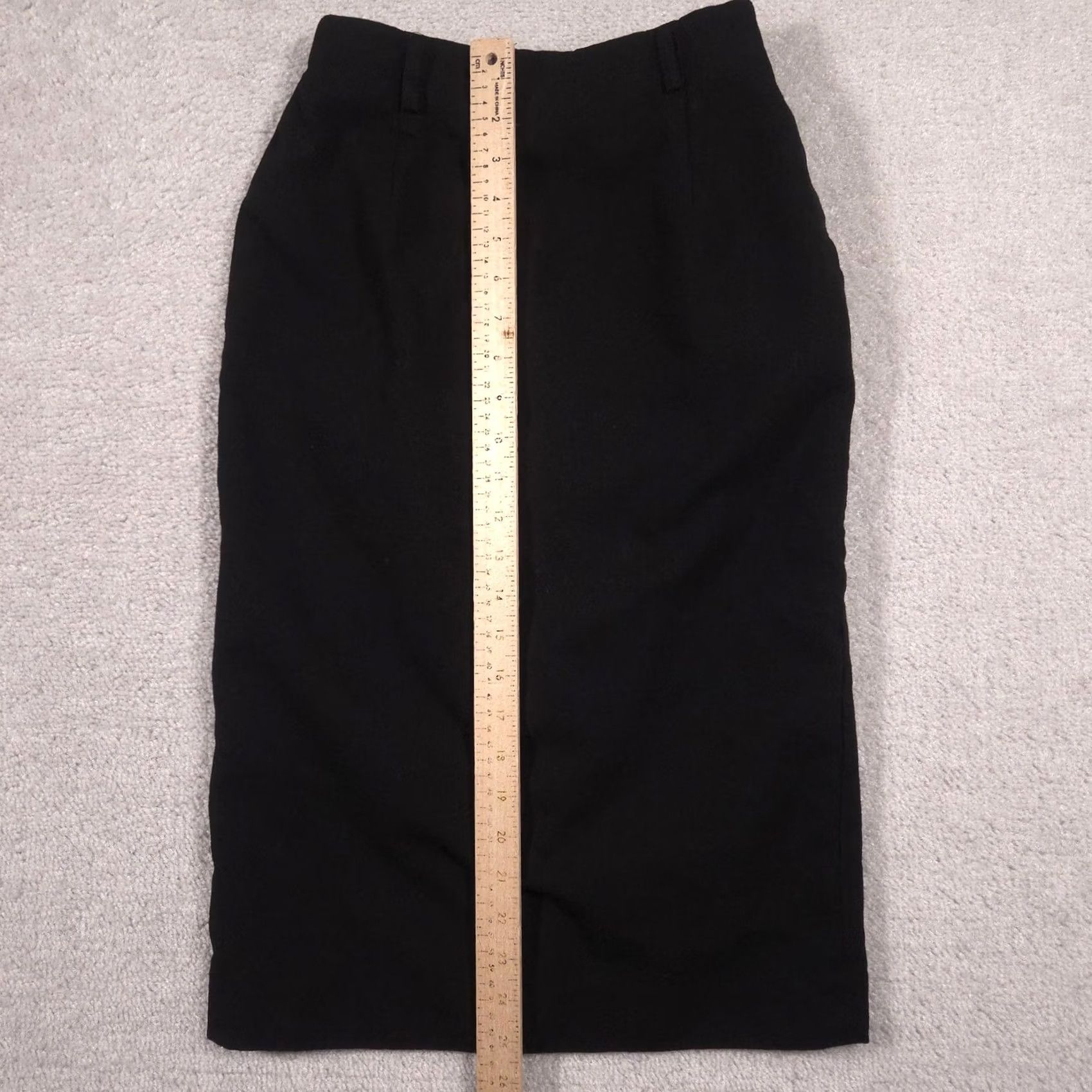 Talbots VINTAGE Talbots Skirt Womens 4P Black Wool Pencil Lined Career Made USA 90s Size 27" / US 4 / IT 40 - 6 Thumbnail