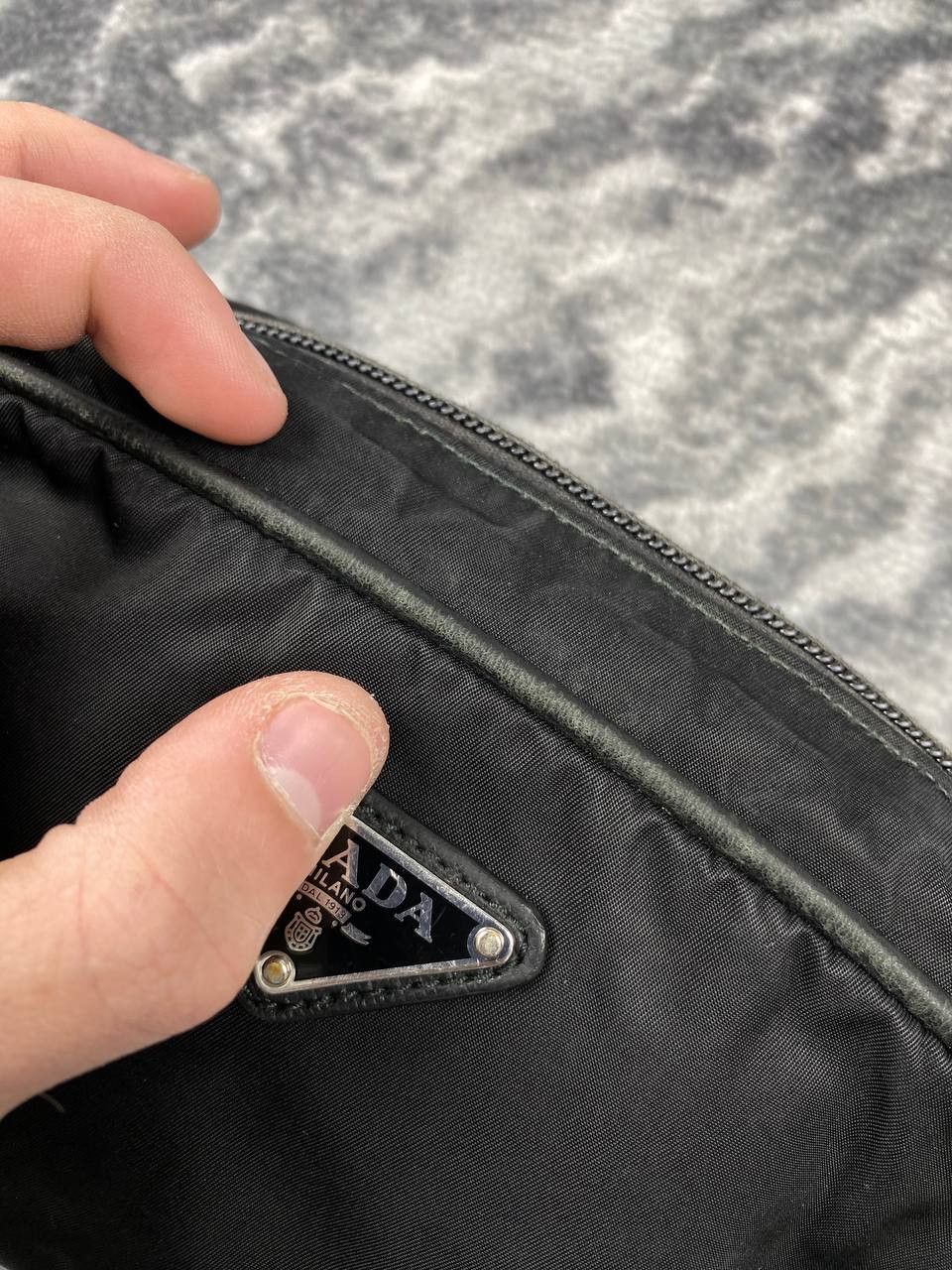 Prada Prada Tessuto Nylon Saffiano Wristlet Mini Bag Women Black Size ONE SIZE - 7 Thumbnail