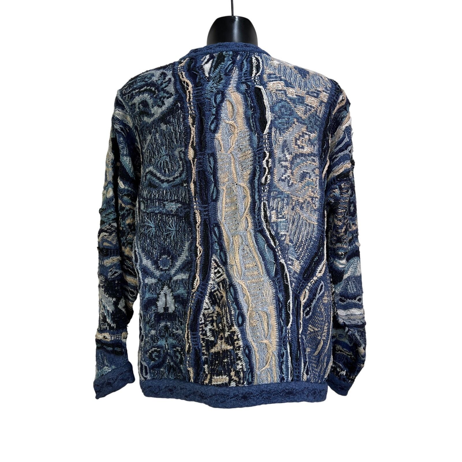 Coogi Coogi Classic Linen Pullover Crewneck Sweater Blue 3D Knit Size US M / EU 48-50 / 2 - 8 Thumbnail