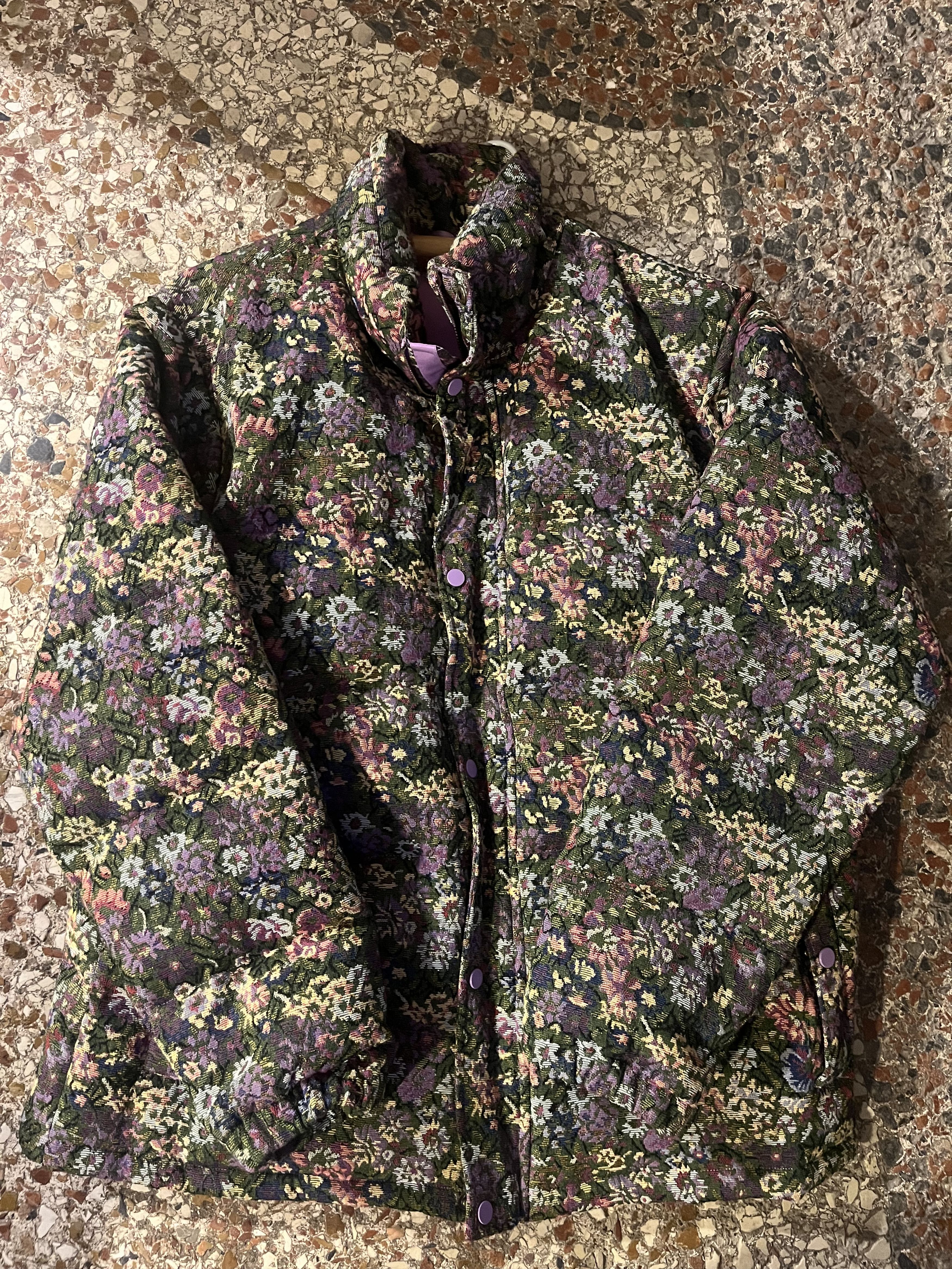 image of Golf Wang Golf Want Floral Garden Puffer Jacket, Men's (Size 2XL)