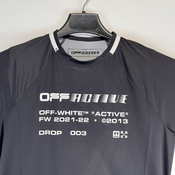 Off-White o1rshd1 Q:2 / Active Short Sleeve Mesh Tee in Black Size US S / EU 44-46 / 1 - 2 Thumbnail