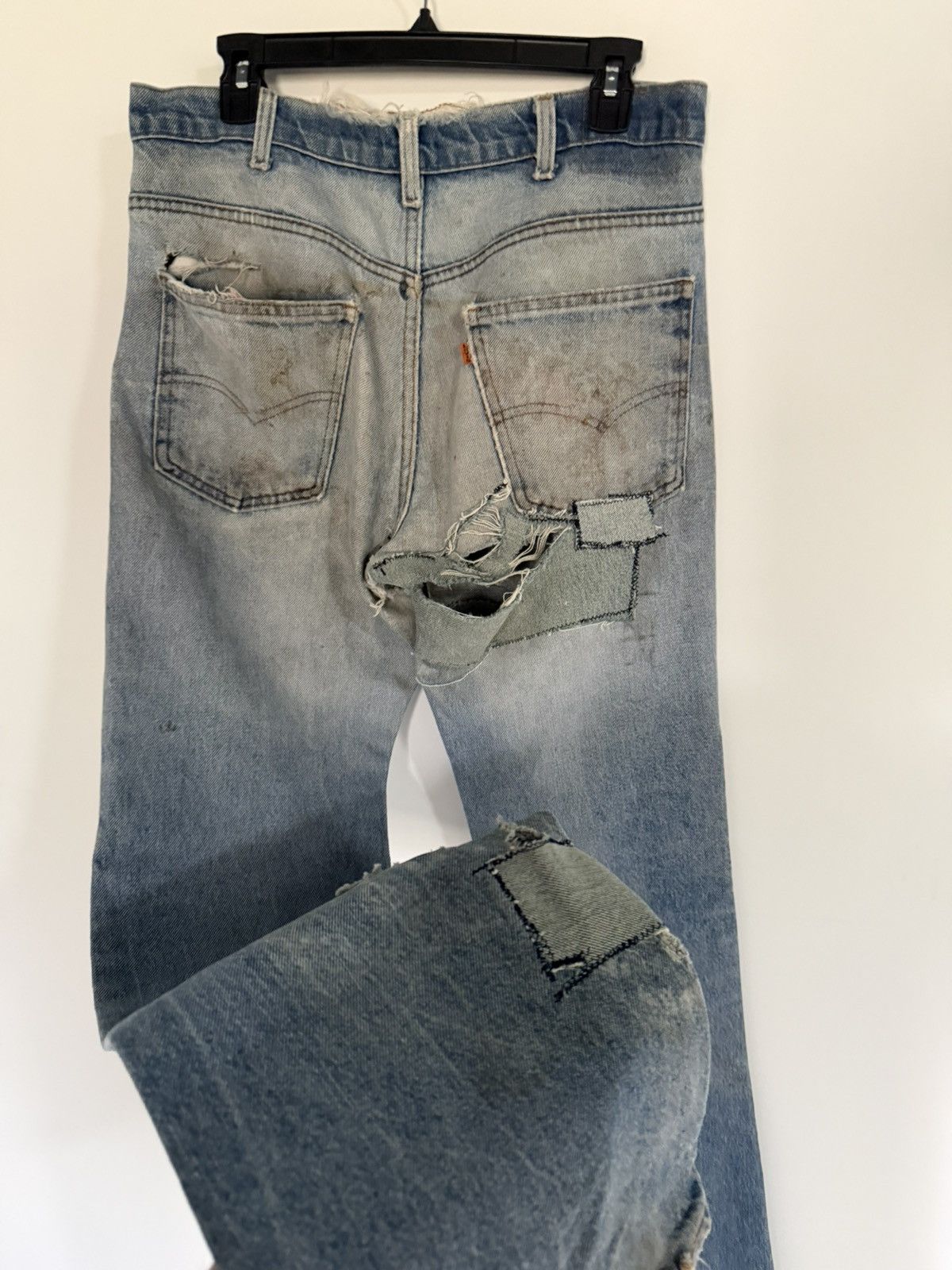 Vintage Thrashed & Repaired Orange Tab Levi’s 517 Size US 32 / EU 48 - 5 Thumbnail