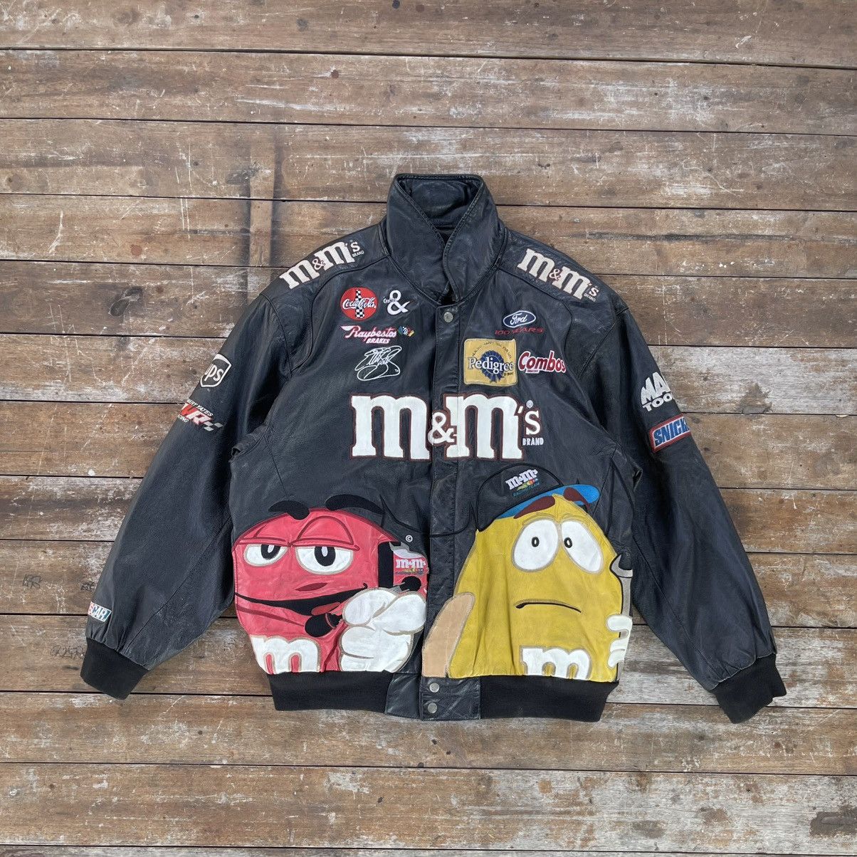 Jeff Hamilton JEFF HAMILTON NASCAR JACKET M&M FULL LEATHER Size US XL / EU 56 / 4 - 1 Thumbnail