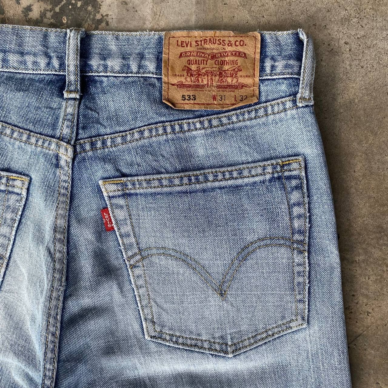 Levi's VINTAGE LEVIS DENIM LOT 533 DISTRESSED JEAN LIGHTWASH Size US 30 / EU 46 - 10 Thumbnail