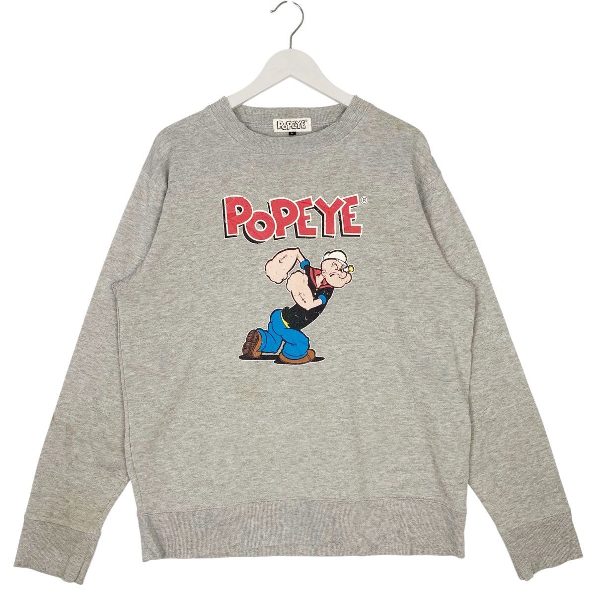 Other Vintage Popeye Sweatshirt Crewneck Grey Big Logo Size L Size US L / EU 52-54 / 3 - 1 Thumbnail