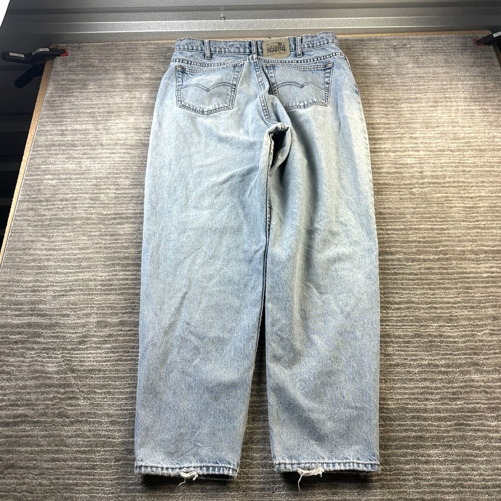 Levi's VINTAGE Levi's Silvertab Jeans Mens 38x30 Black Relaxed Straight 1991 90s Distressed Size US 38 / EU 54 - 2 Thumbnail