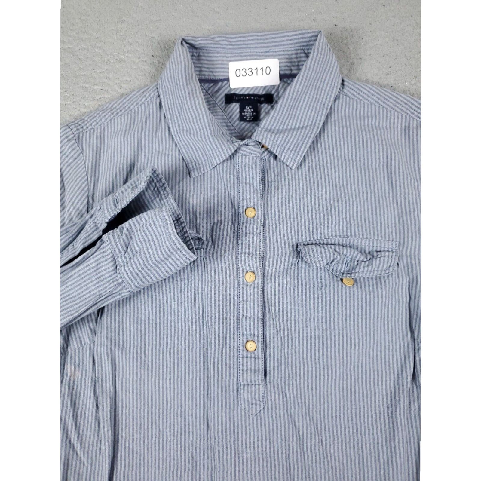 Tommy Hilfiger Tommy Hilfiger Womens Small Gray Striped Long Sleeve Shirt Dress Size S / US 4 / IT 40 - 2 Thumbnail