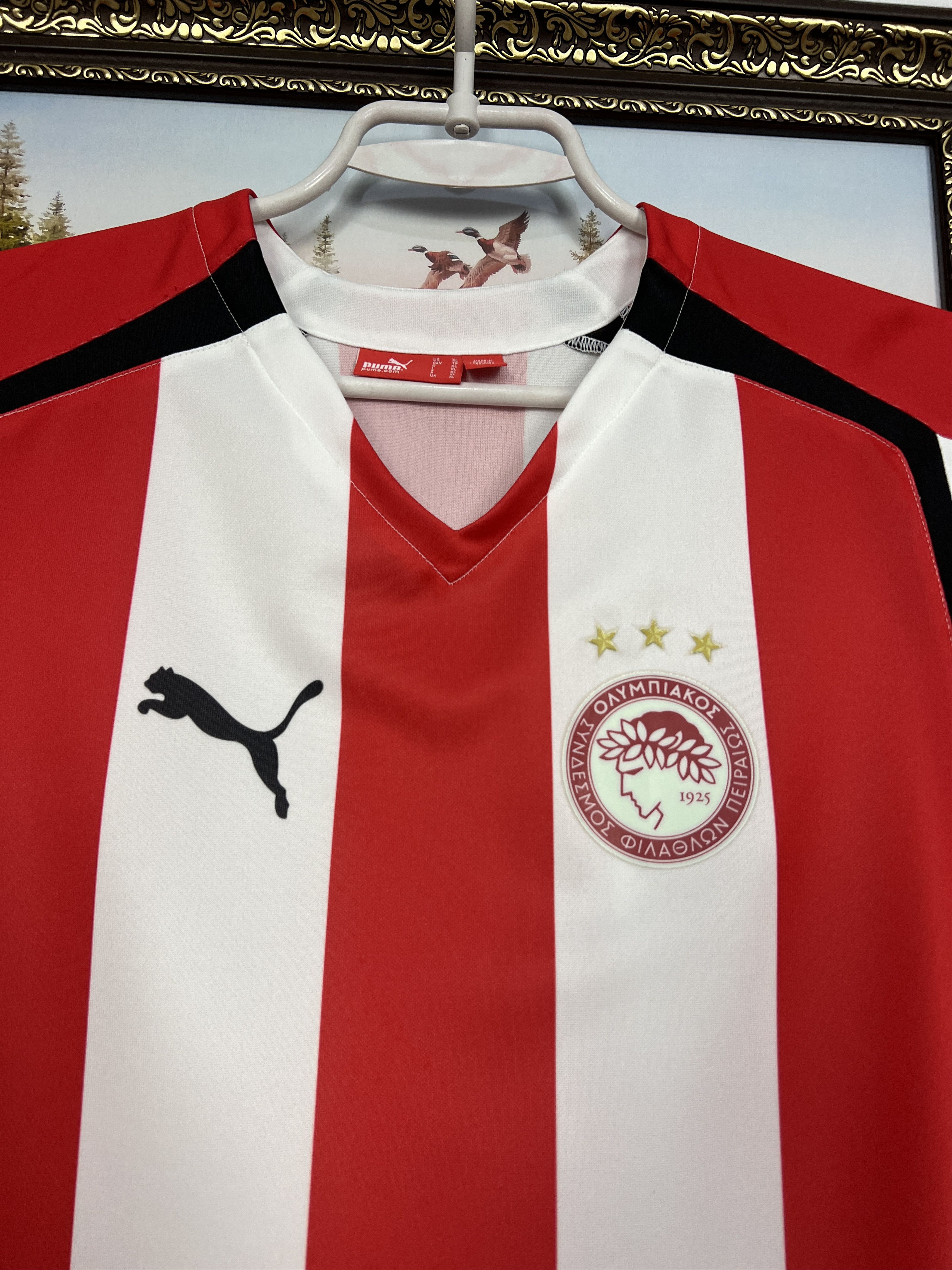 Puma Olympiacos football shirt 2005 Soccer Jersey Trikot Rare Size US XL / EU 56 / 4 - 3 Thumbnail