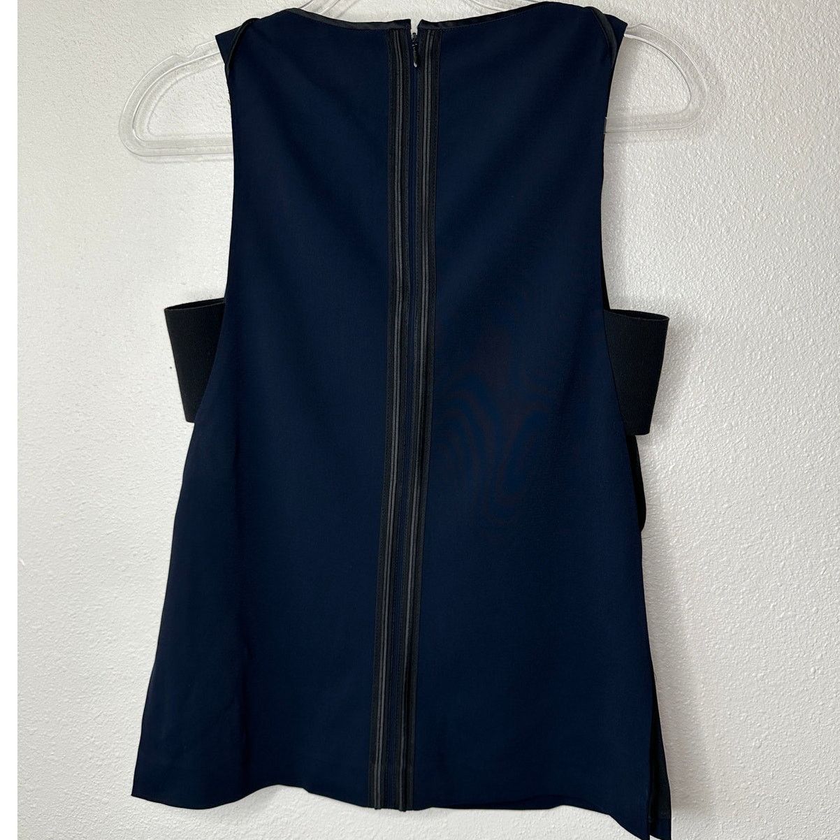 Rag & Bone rag & bone Navy Black High Neck Satin Zip Tank Sleeveless S Size S / US 4 / IT 40 - 9 Thumbnail