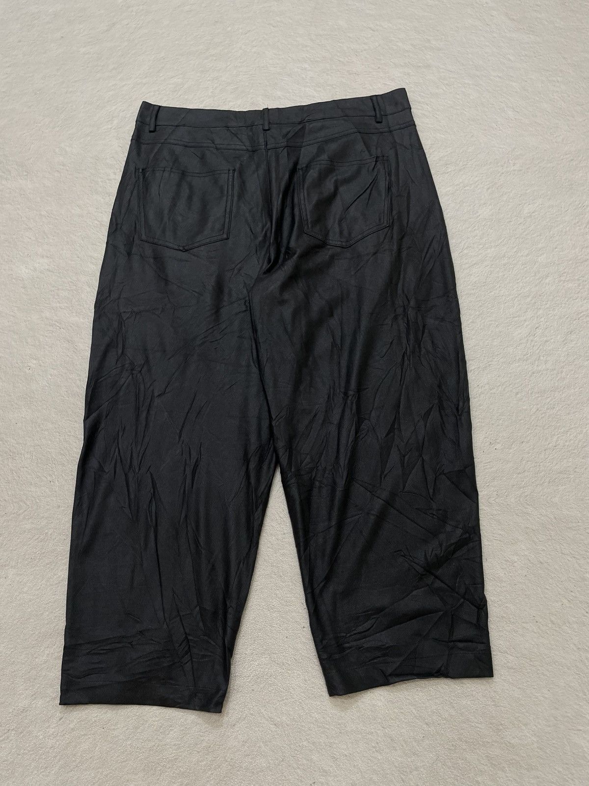 Japanese Brand 2000s Zara Black Pleated Trousers – Relaxed Fit Japanese Y2K Size US 36 / EU 52 - 6 Thumbnail