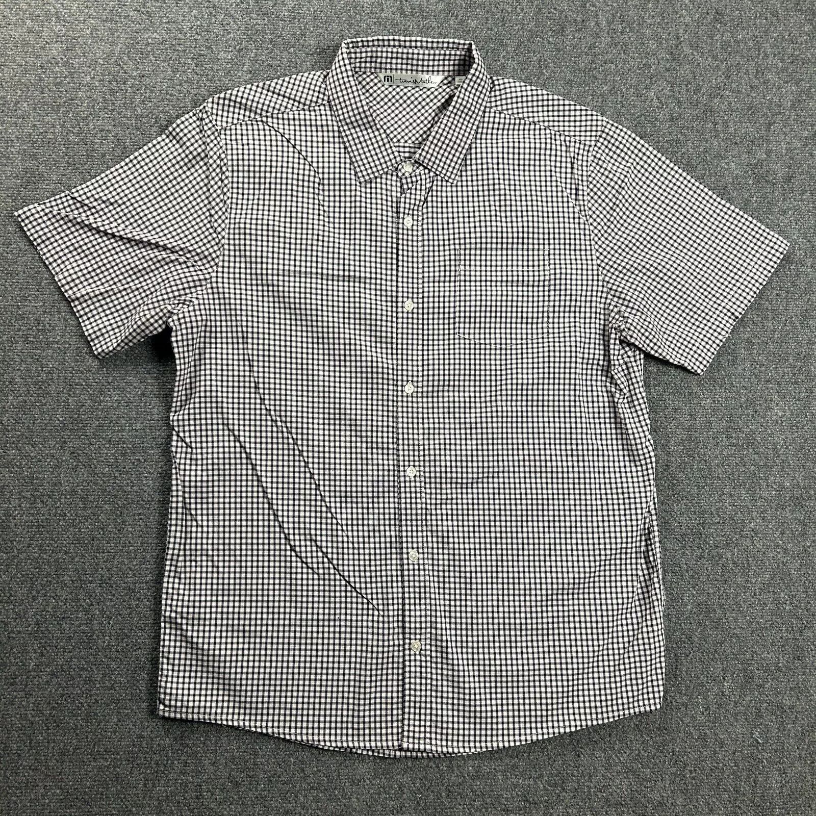 TravisMathew Travis Mathew Shirt Mens XXL Check Button Up Stretch Size US XXL / EU 58 / 5 - 1 Thumbnail