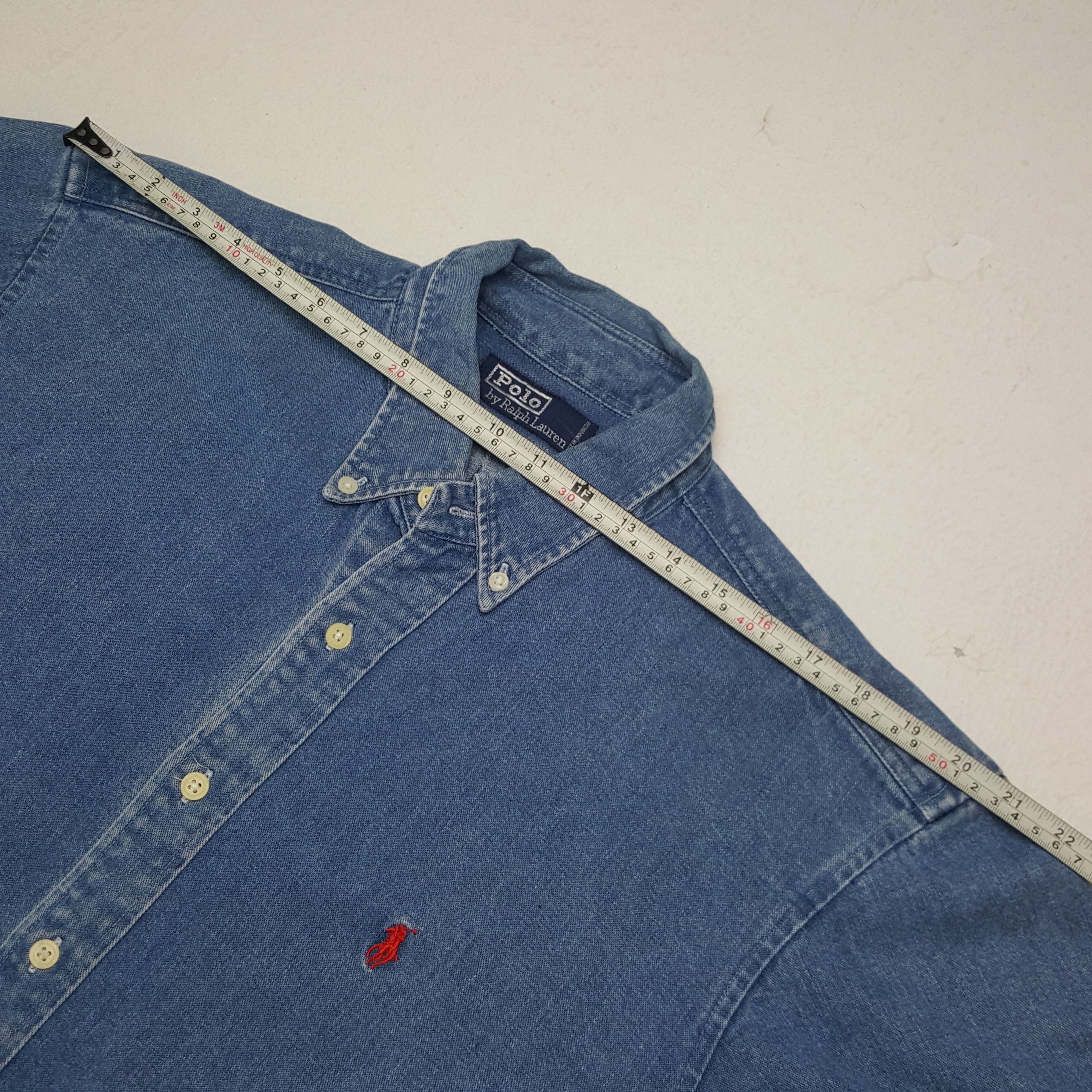 Polo Ralph Lauren × Vintage Vintage Polo Ralph Lauren Denim Button Up Shirt Size US L / EU 52-54 / 3 - 5 Thumbnail