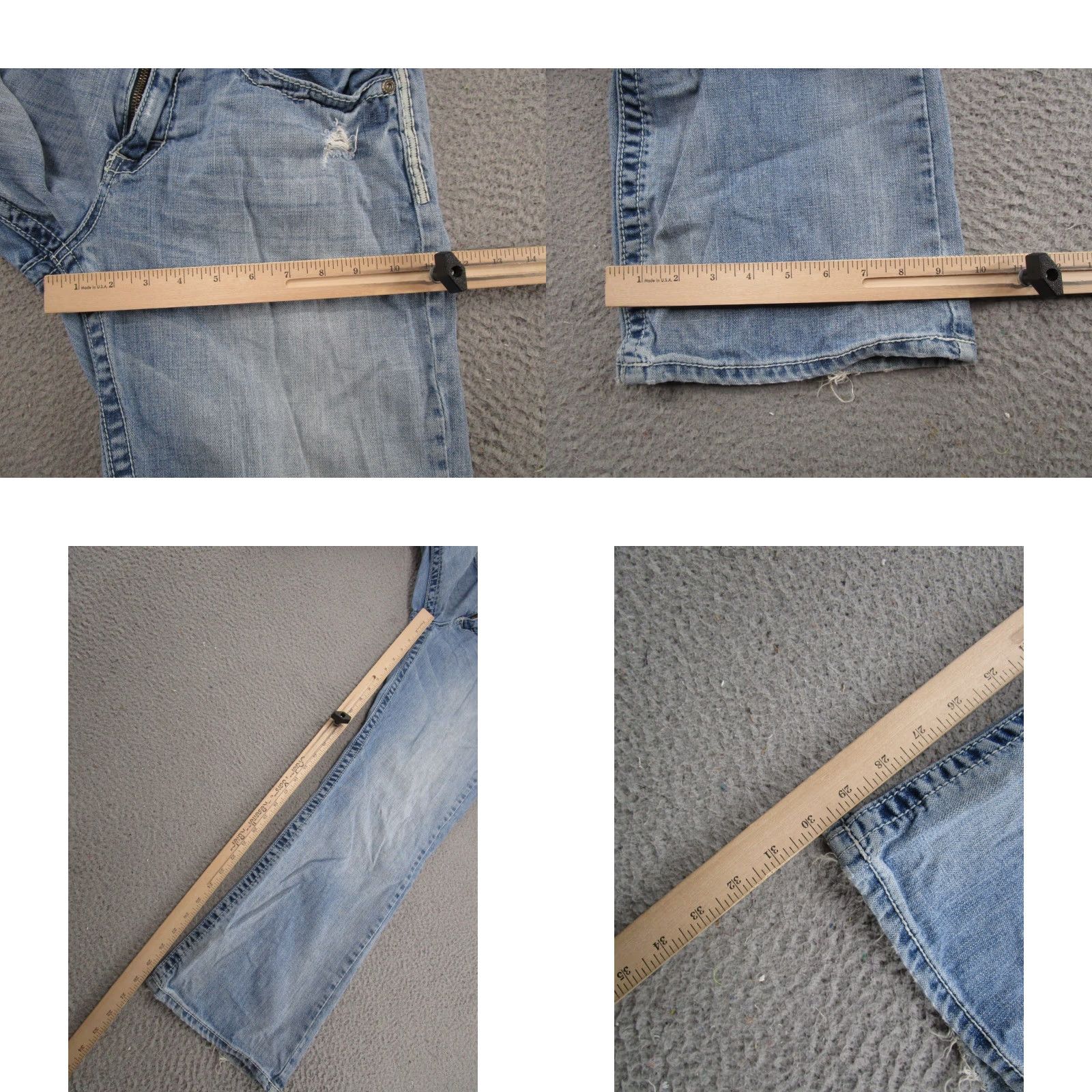 Vintage BKE Buckle Tyler Bootcut Blue Distressed Denim Jeans Mens Size 32S Size US 32 / EU 48 - 8 Thumbnail