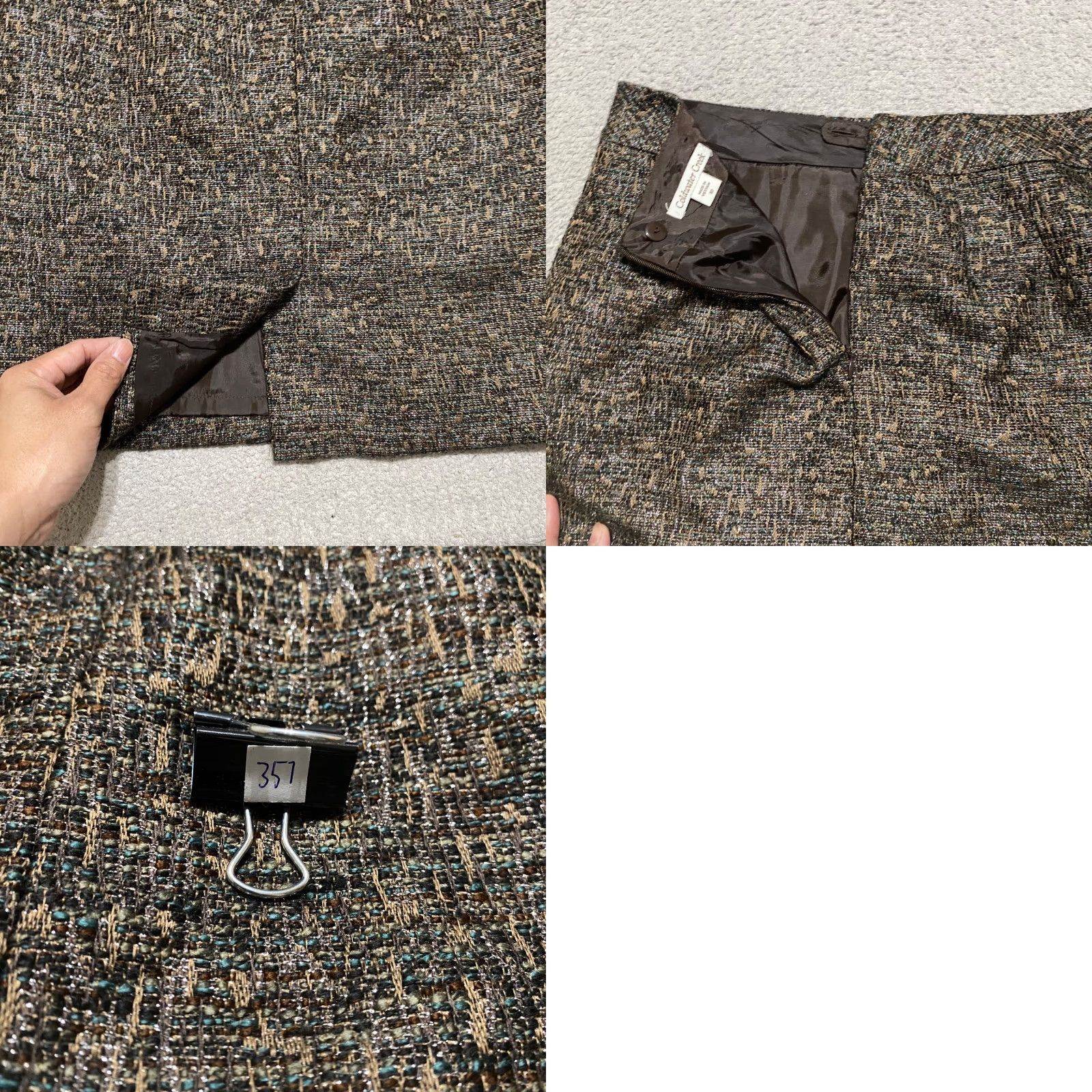 Talbots Talbots Skirt Brown Tweed Pencil Knee Length Lined 10 Womens Size 32" / US 10 / IT 46 - 8 Thumbnail