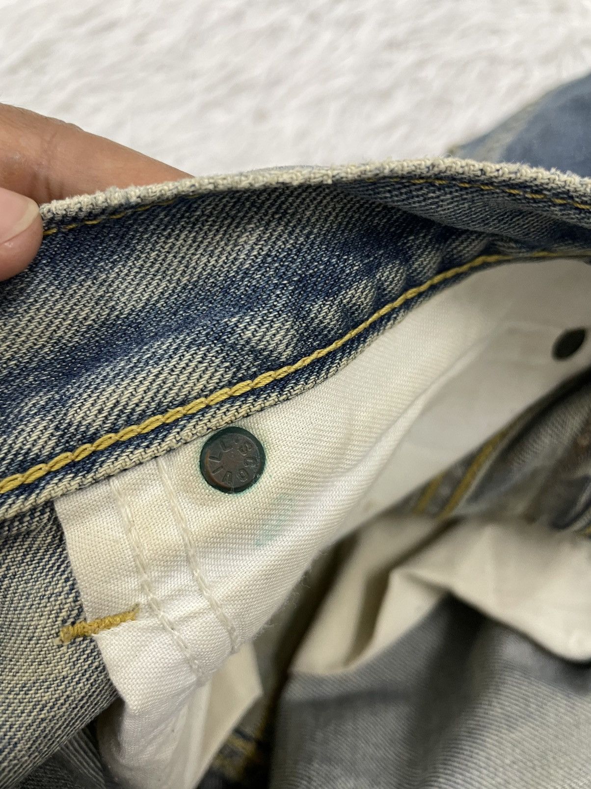 Lee Lee Riders Edwin Jeans Pant Rivet Button Scovill Size US 32 / EU 48 - 17 Thumbnail