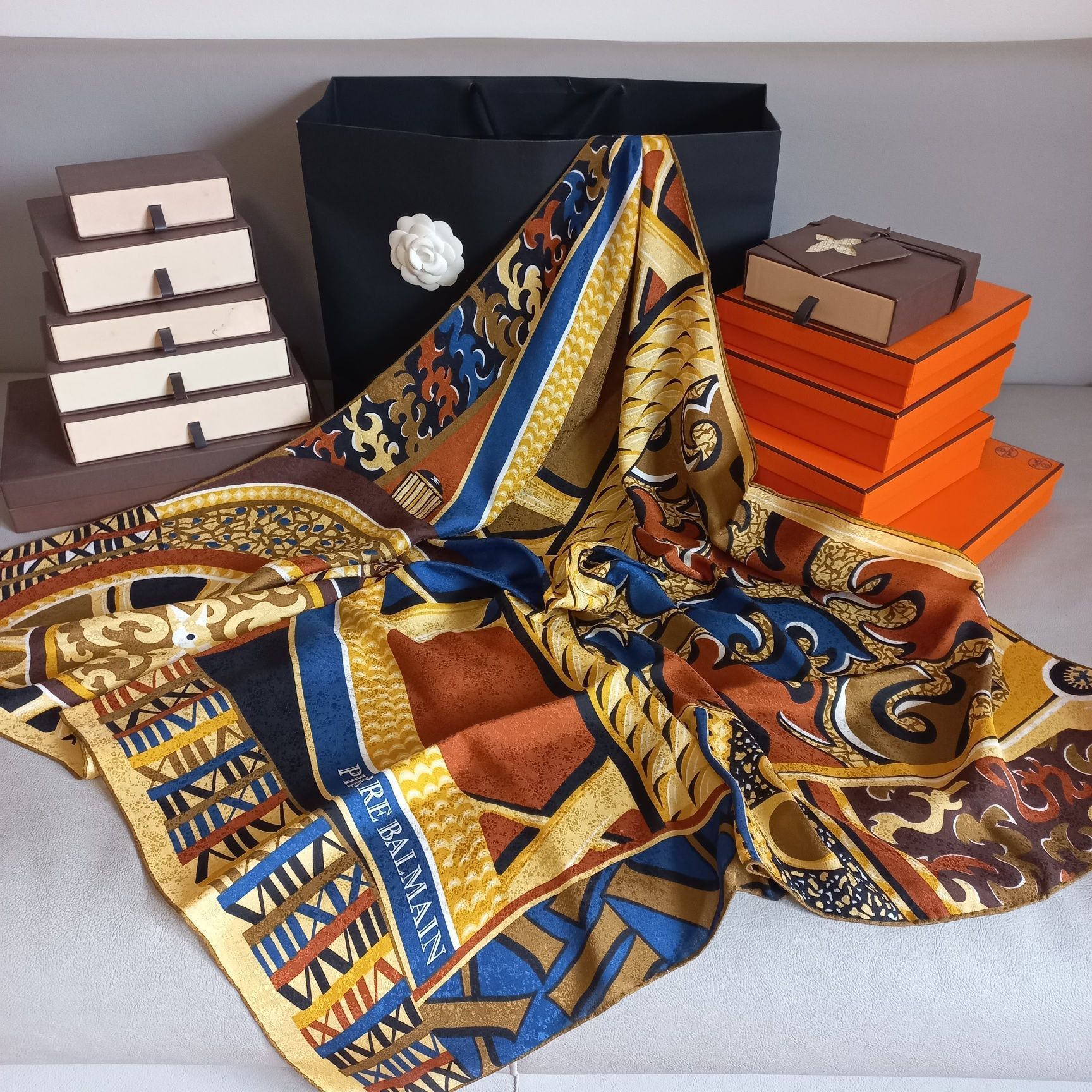 Pierre Balmain Balmain Silk Scarf Size ONE SIZE - 2 Thumbnail