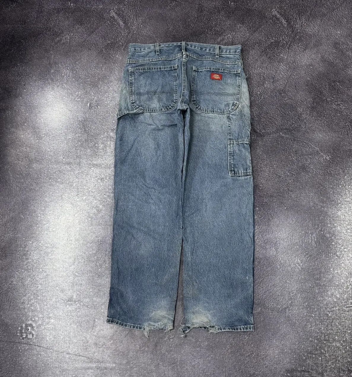 Dickies × Vintage Vintage Dickies Faded Light Blue Denim Skate Baggy Jeans Size US 31 - 1 Thumbnail