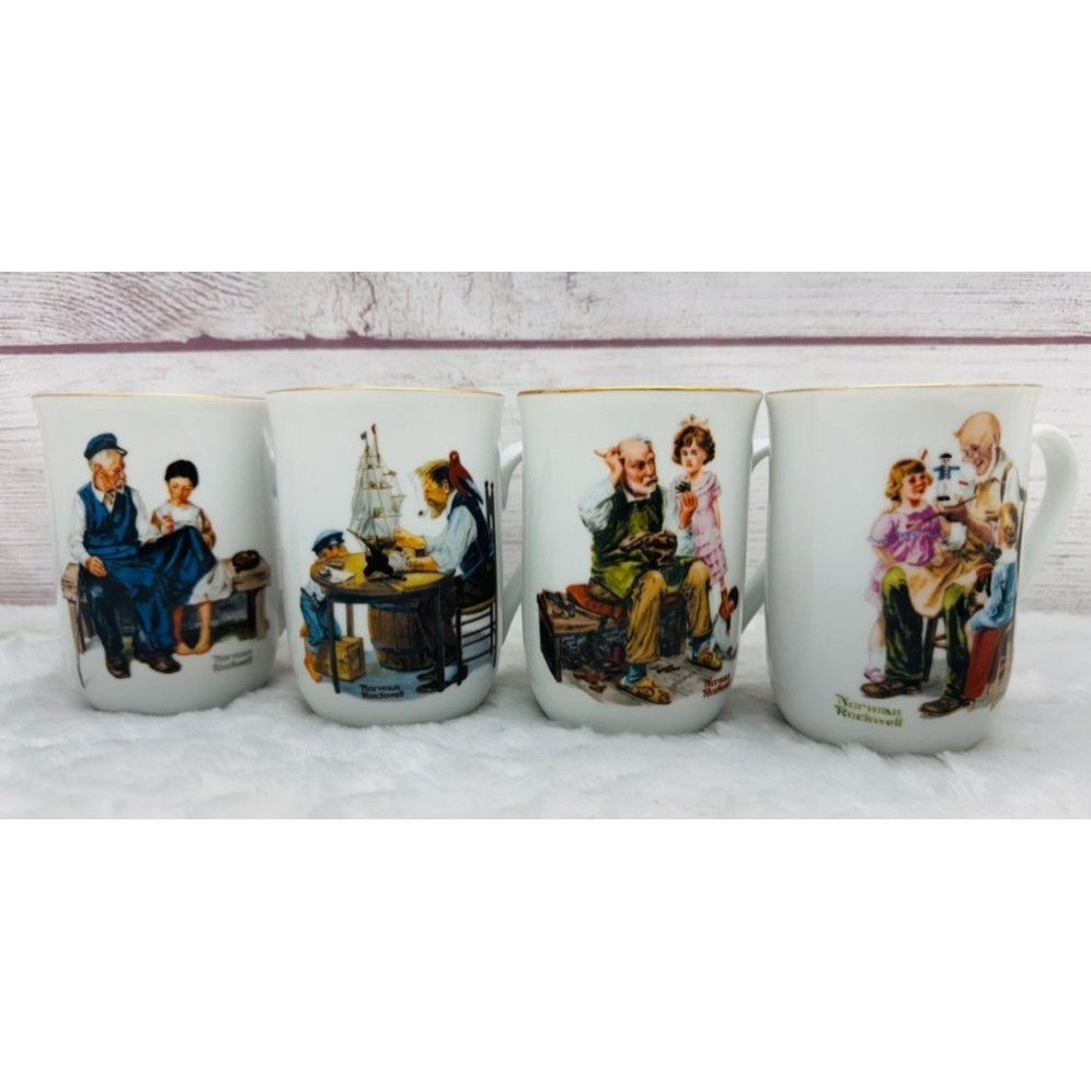 Other Norman Rockwell Museum Coffee Mug Cup Glasses (1982) Gold Tr Size ONE SIZE - 3 Thumbnail