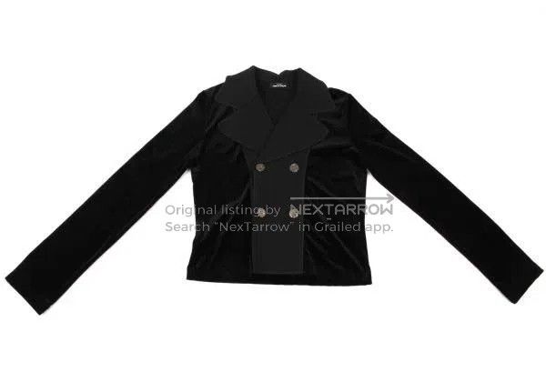 Comme des Garcons Comme des Garcons size F Black vintage velvet double-breas Size M / US 6-8 / IT 42-44 - 2 Thumbnail