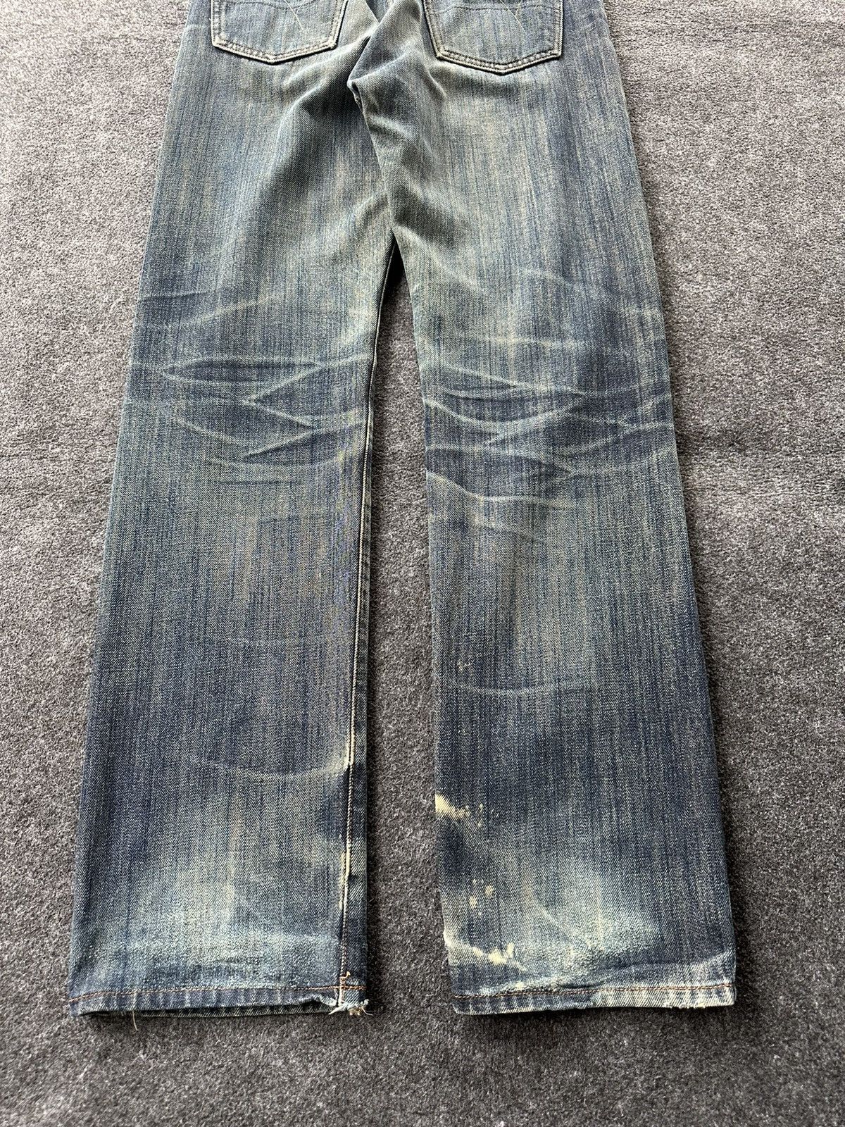 Edwin Vintage Gold Rush Faded Wash Distressed Denim 31x33 D195 Size US 31 - 6 Thumbnail