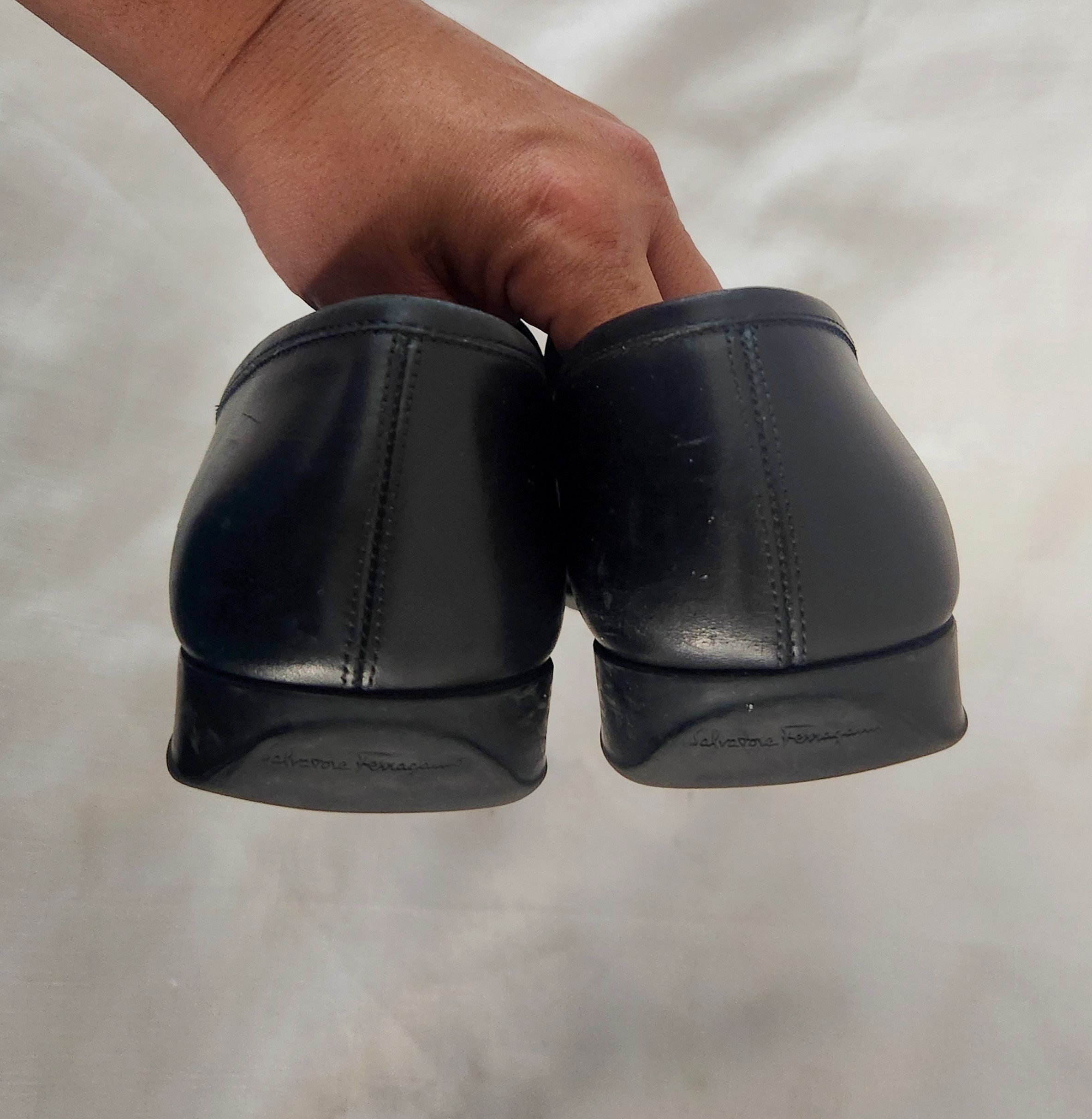 Designer × Salvatore Ferragamo Salvatore Ferragamo Men's Size 8 D Black Leather Loafers Size US 8 / EU 41 - 13 Thumbnail