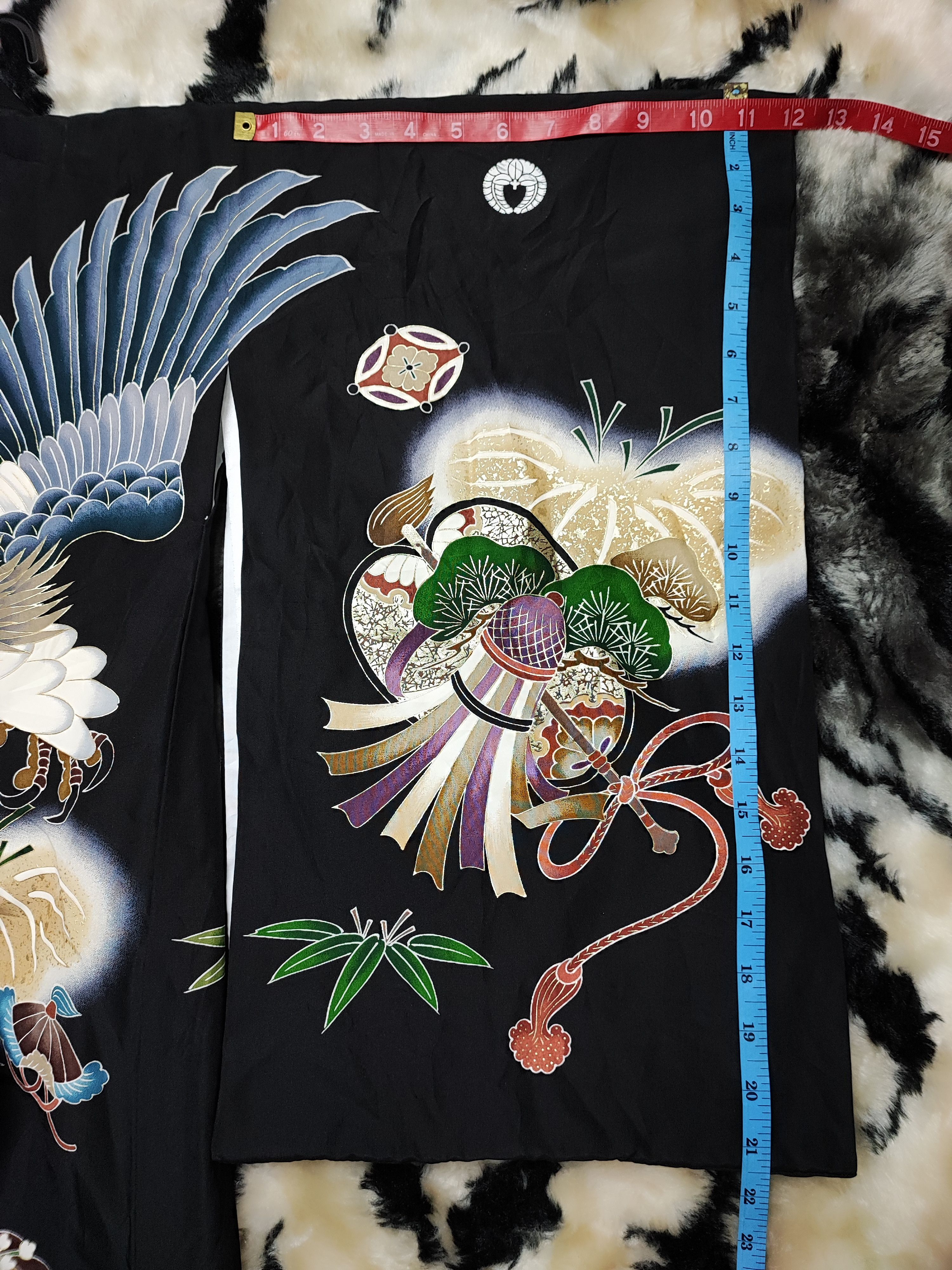 Japanese Brand Sukajan Kimono Silk Phoenix Size XS / US 0-2 / IT 36-38 - 22 Thumbnail