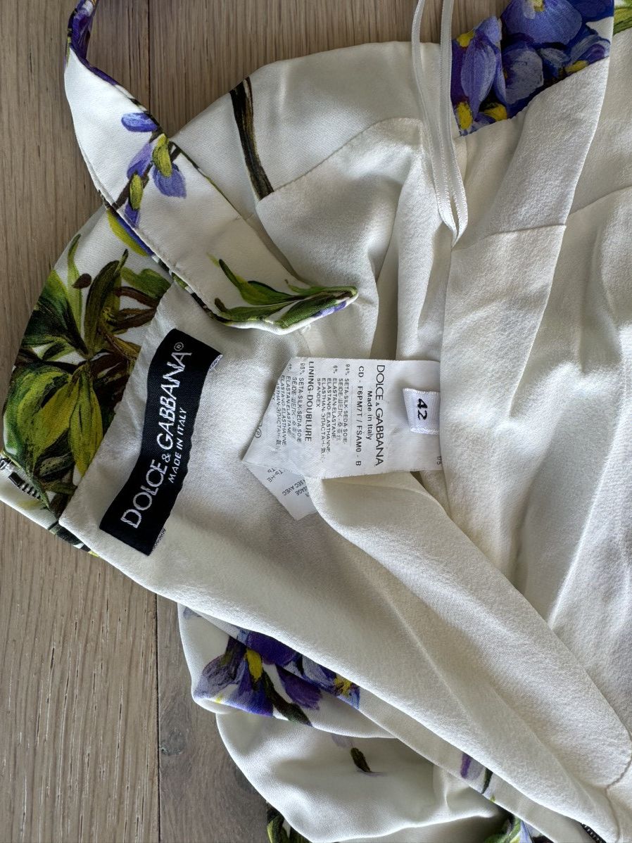 Dolce & Gabbana Dolce & Gabbana Floral Silk Midi Dress Size M / US 6-8 / IT 42-44 - 6 Thumbnail