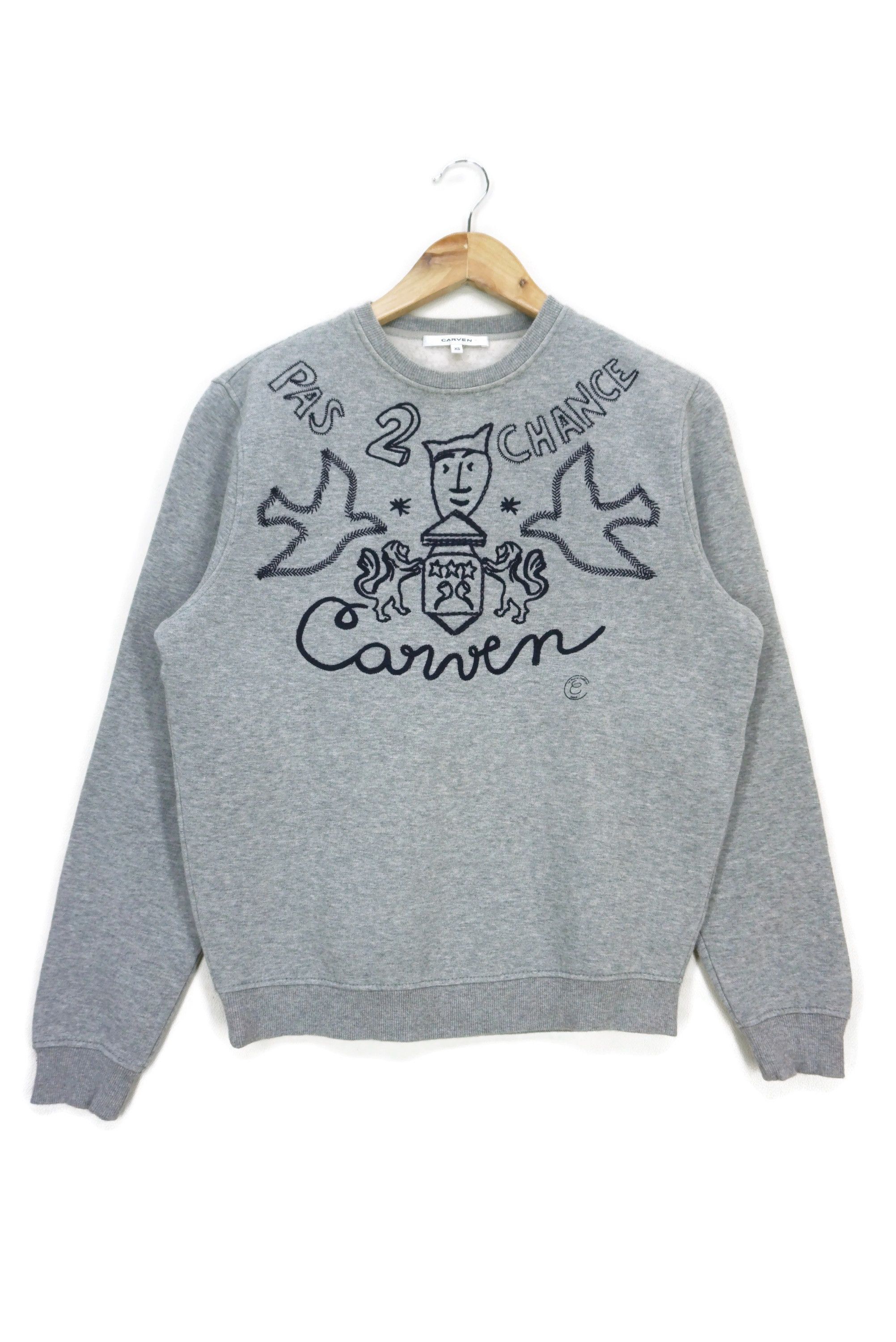 Carven Sweatshirt Doves Lions Crest Embroidered Pullover